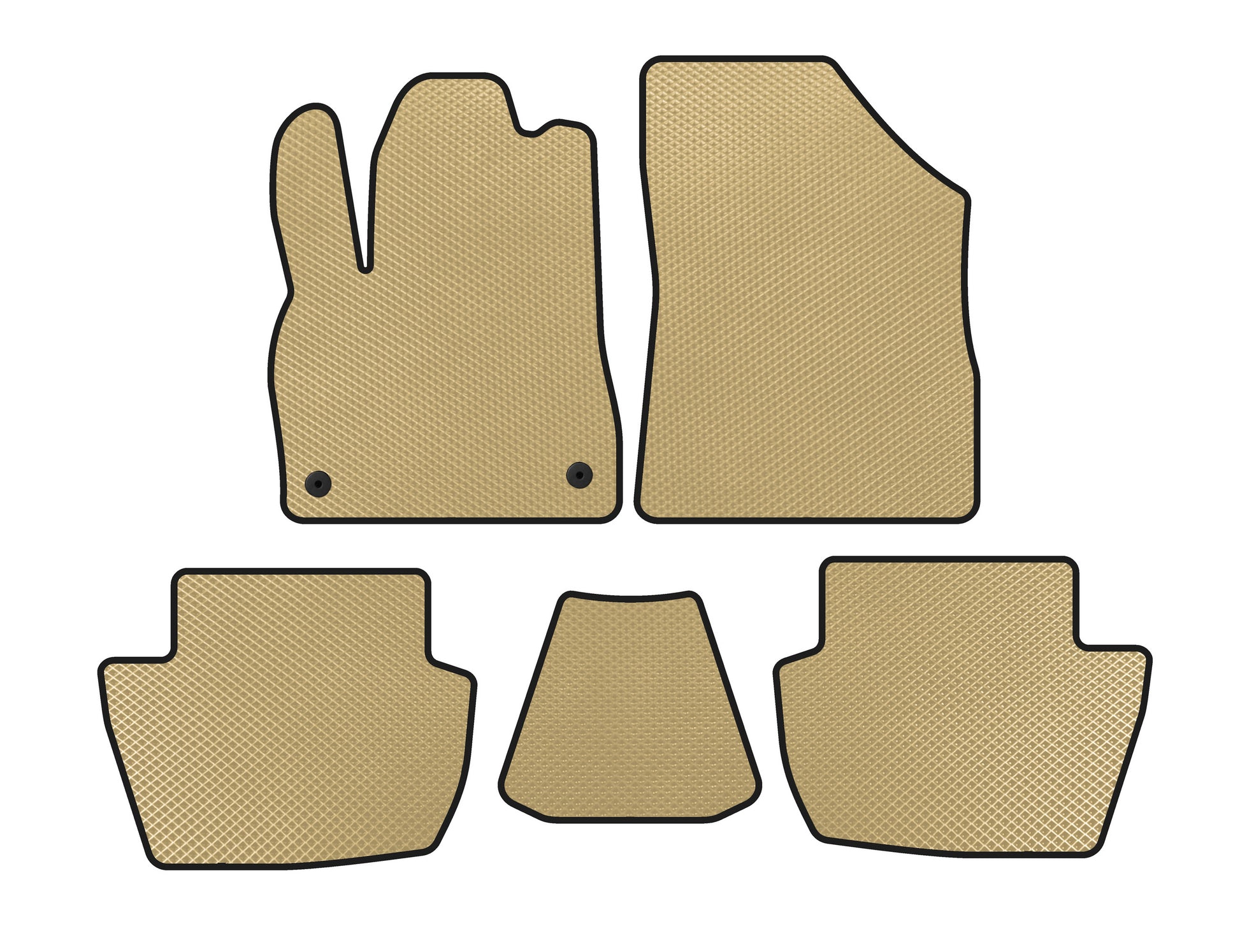 EVA mats (HB, Hybrid/automatic transmission, Beige) for Citroen DS-5 - image 1