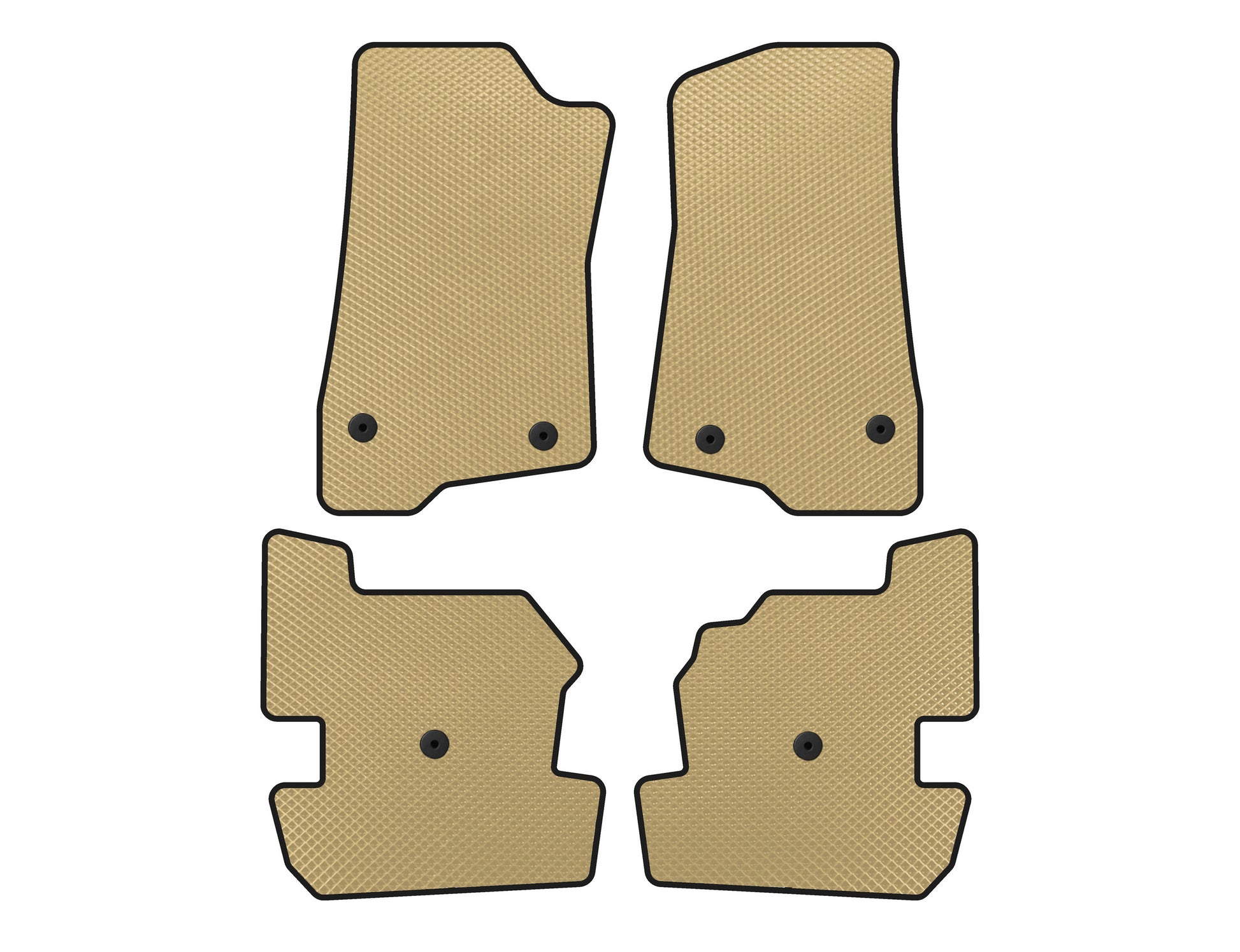 EVA Floor Mats (Beige) for Jeep Wrangler 2018- - image 1