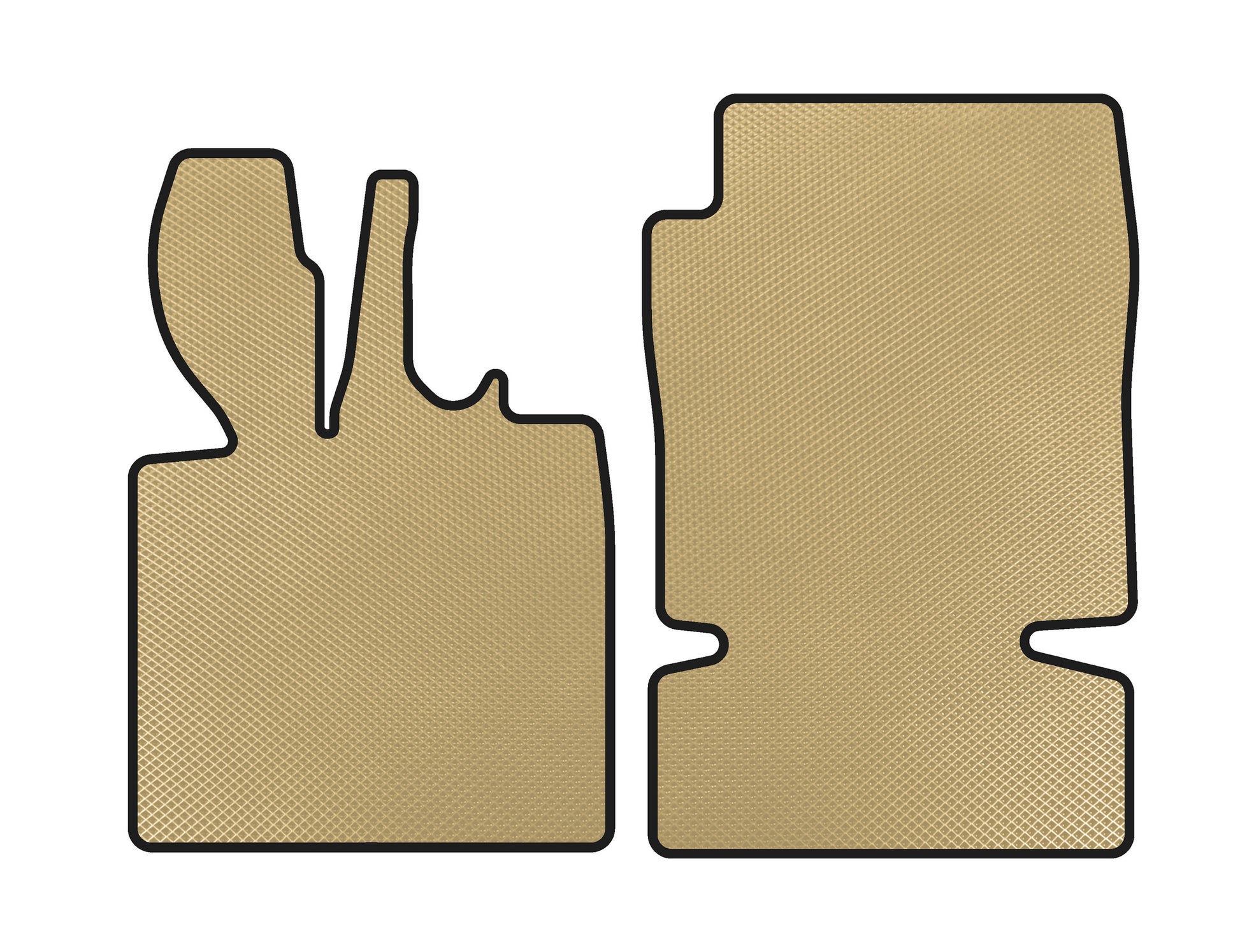 EVA floor mats (2003-2007, Coupe, Beige) for Smart 1998-2007 - image 1