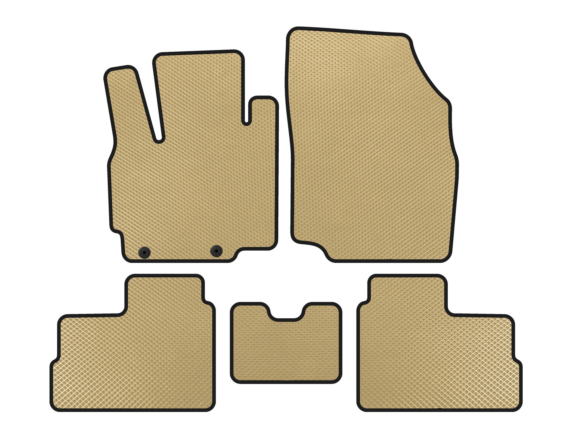 EVA Floor Mats (for Space Star, 2012-2016, HB, Beige) for Mitsubishi Space Star/Mirage 2012- - image 1