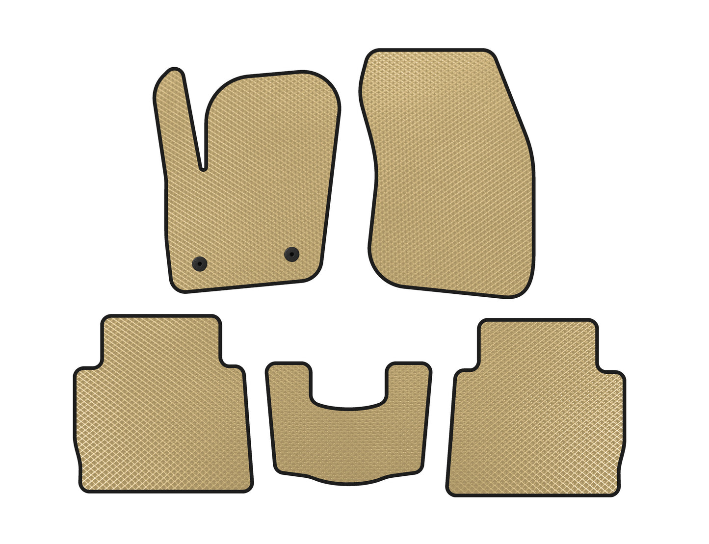EVA Floor Mats (2012-2016, SD, Beige) for Ford Fusion 2012-2020 - image 1