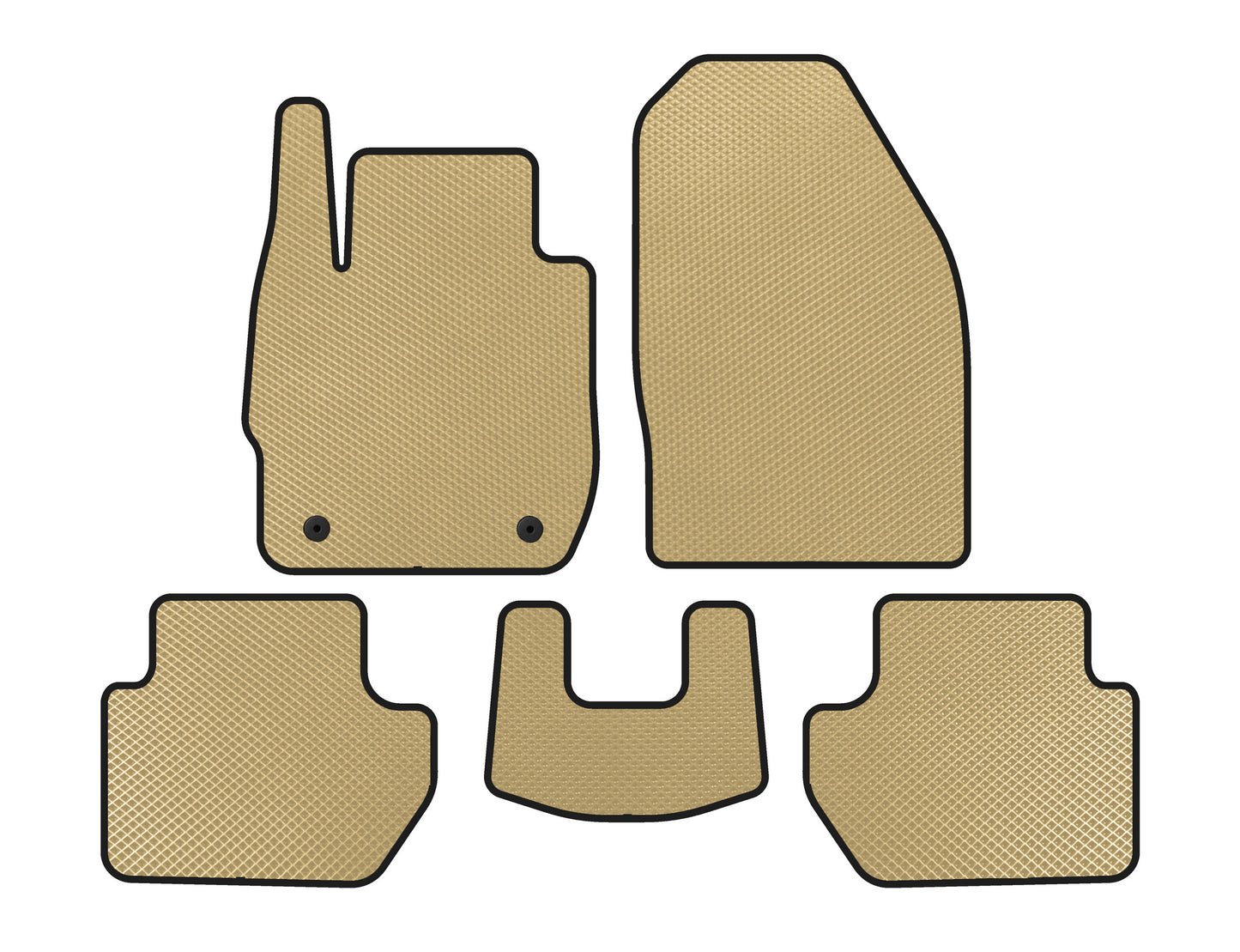 EVA Floor Mats (SD, Beige) for Ford Ka 2016- - image 1
