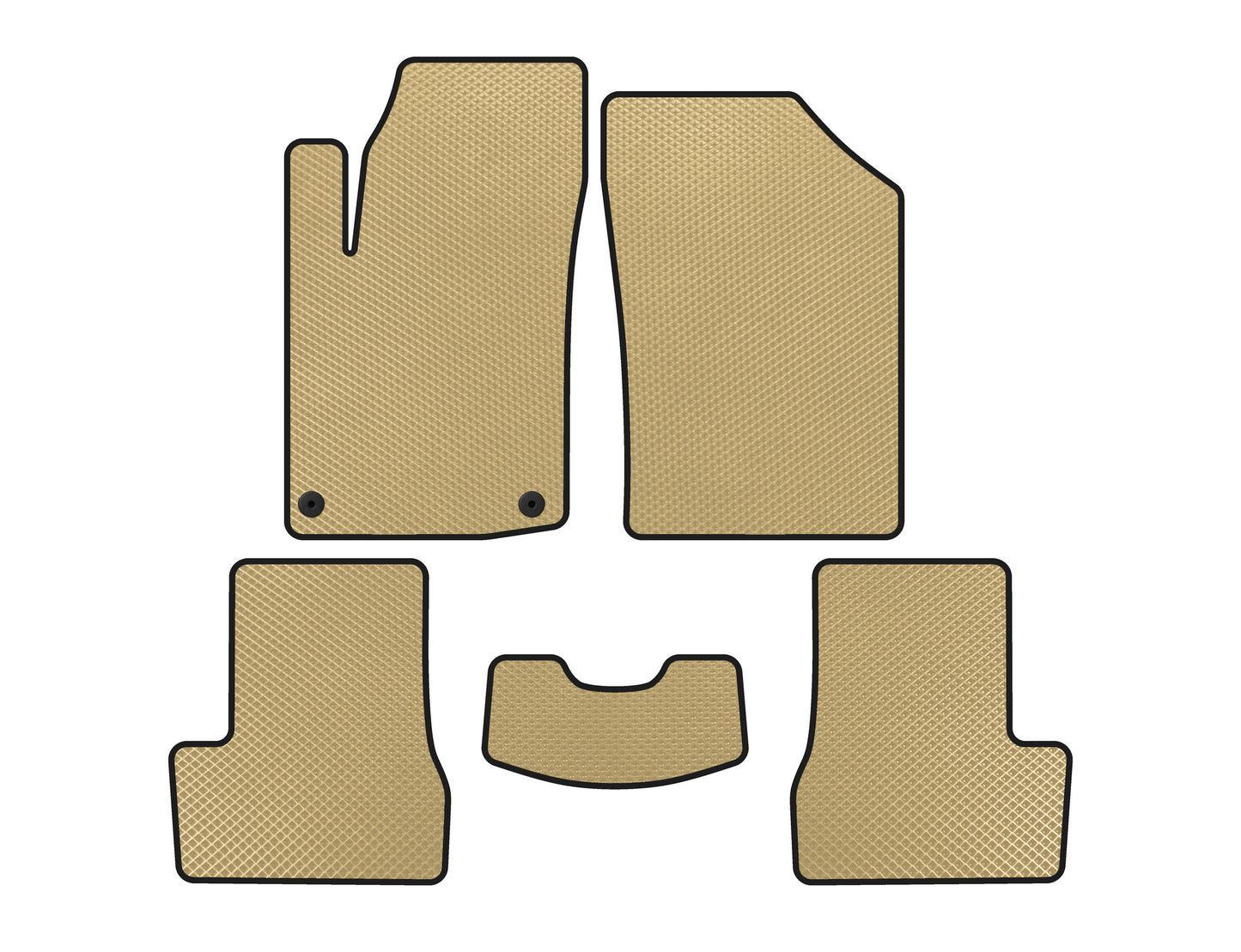EVA Floor Mats (HB, Beige) for Citroen C-3 2009-2016 - image 1