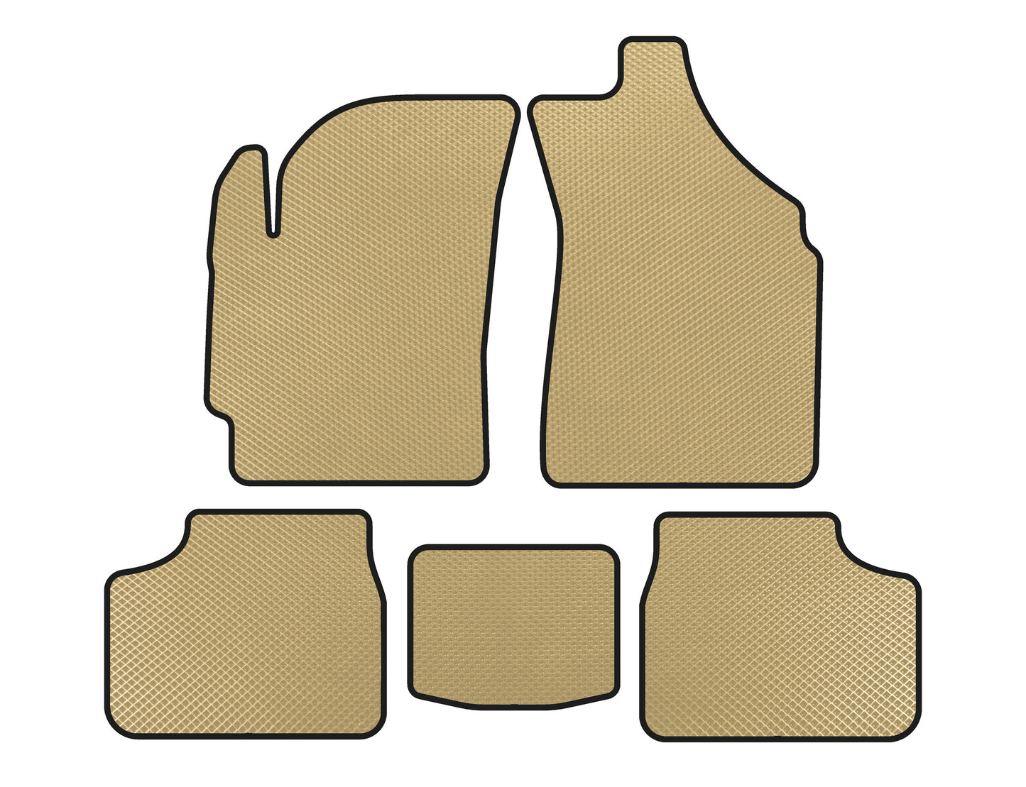 EVA Floor Mats (Beige) for Daewoo Matiz 2009-2015 - image 1