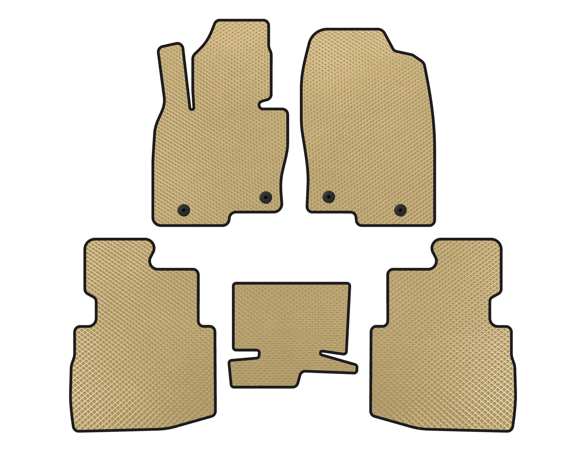 EVA Floor Mats (2 Rows, 7-Seater, Beige) for Mazda CX-9 2017- - image 1