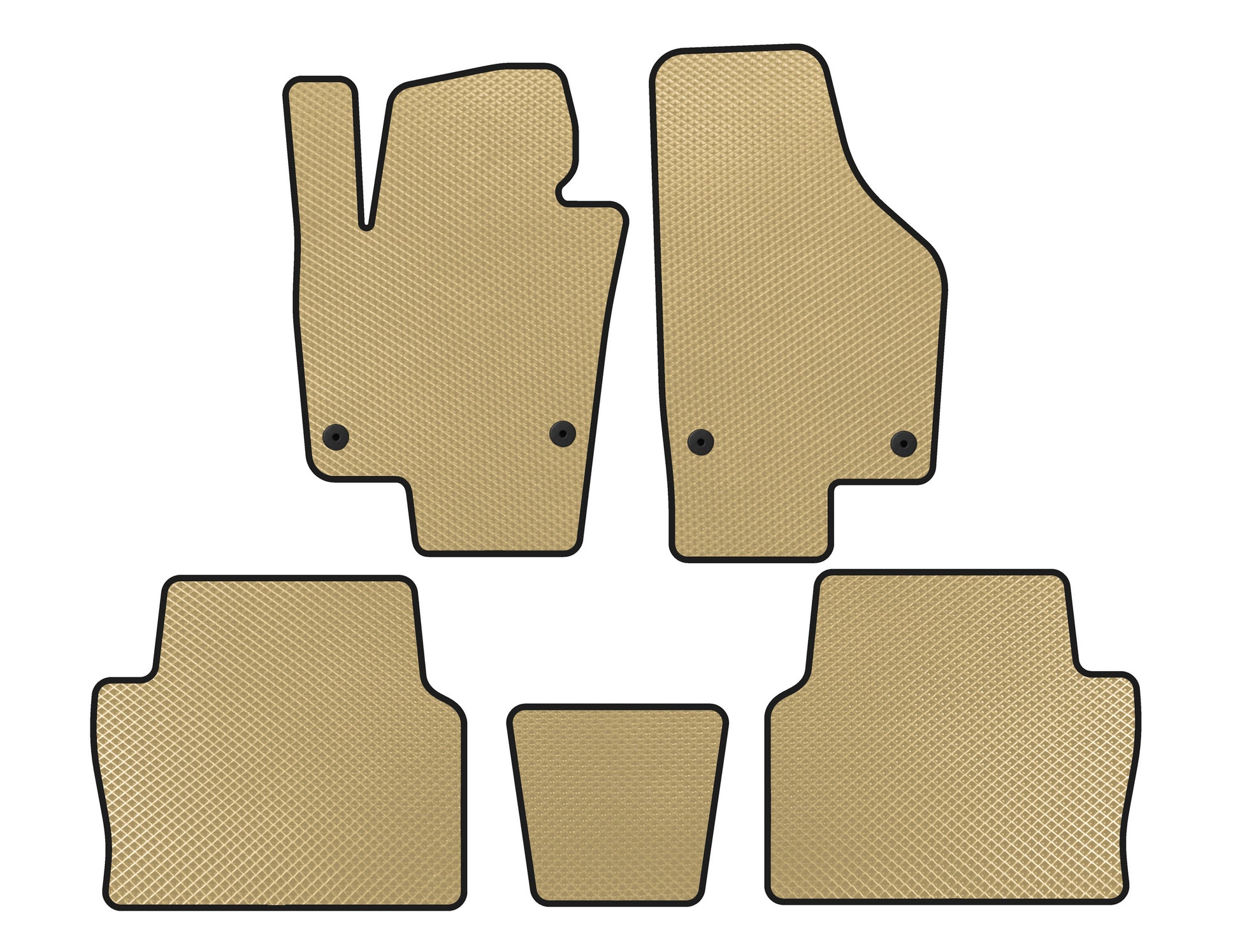 EVA Floor Mats (2 Rows, Beige) for Seat Alhambra 2010- - image 1