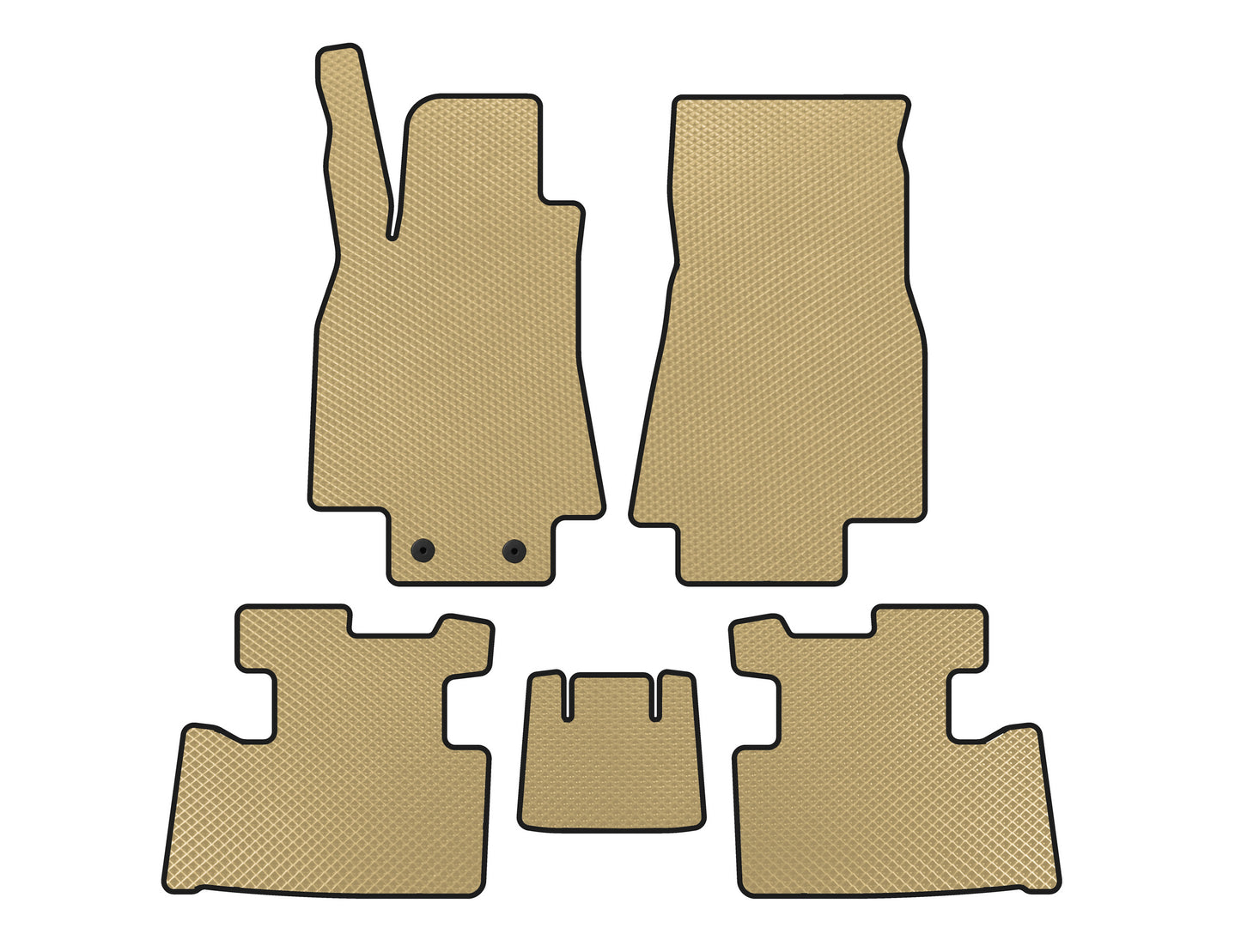 EVA Floor Mats (2004-2008, Hatchback, 5-Door, Beige) for Mercedes A-сlass W169 2004-2012 - image 1