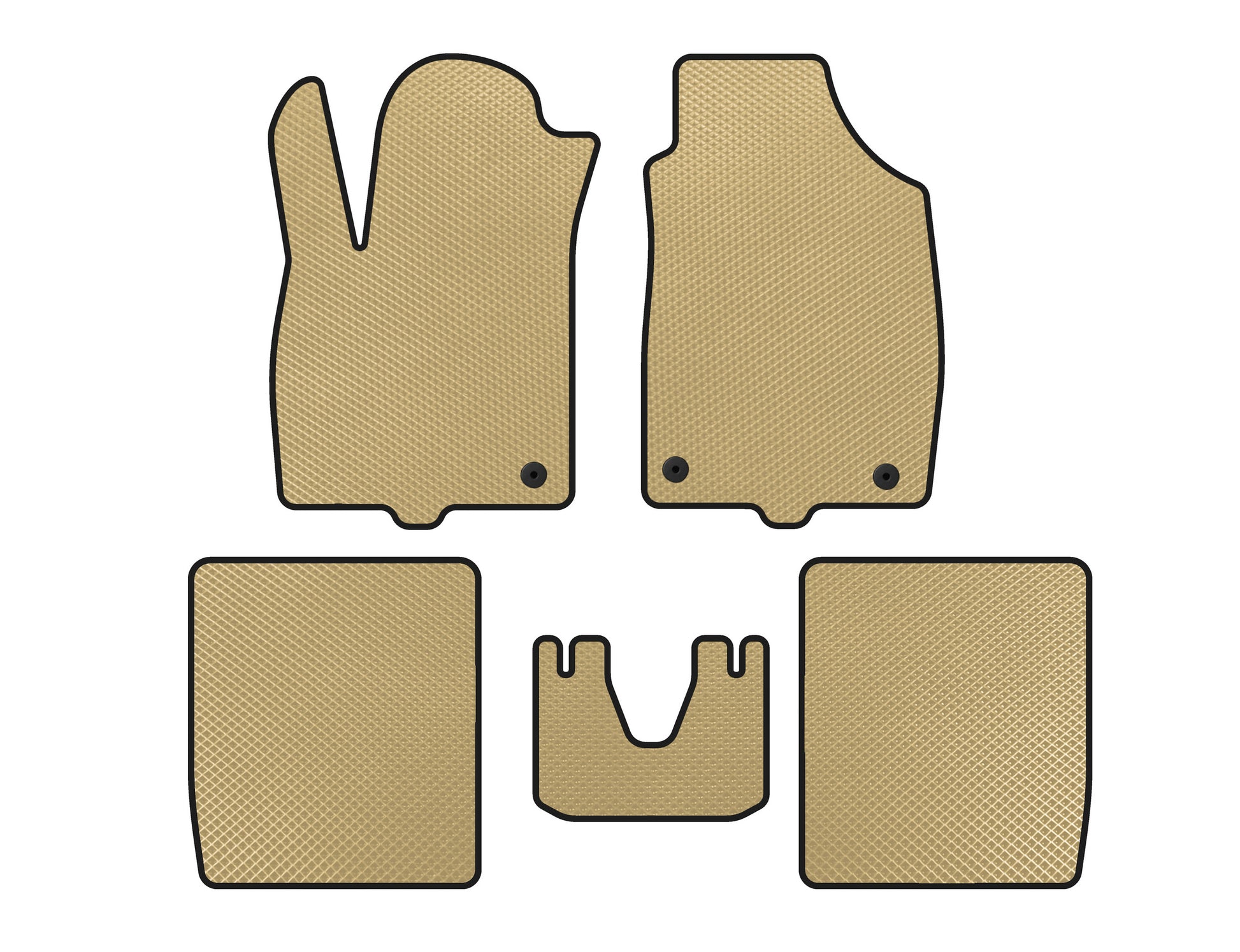 EVA Floor Mats (Beige) for Fiat Panda 2003-2011 - image 1