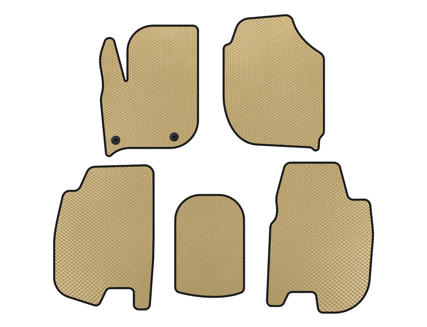 EVA mats (HB, Beige) for Honda FIT/Jazz 2014- - image 1