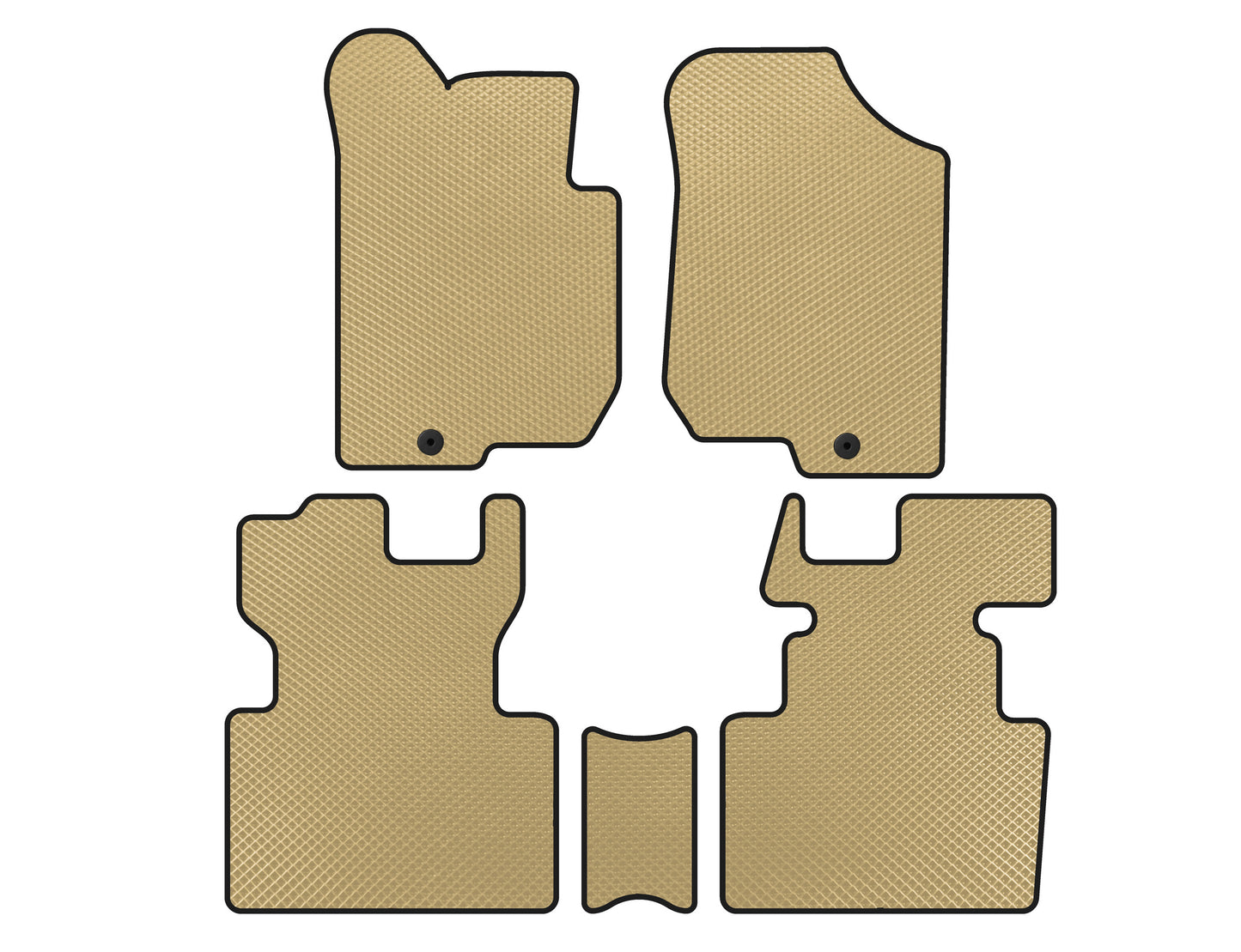EVA Floor Mats (2006-2012, 2 Rows, 7-Seater, Beige) for Kia Carens 1999-2012 - image 1