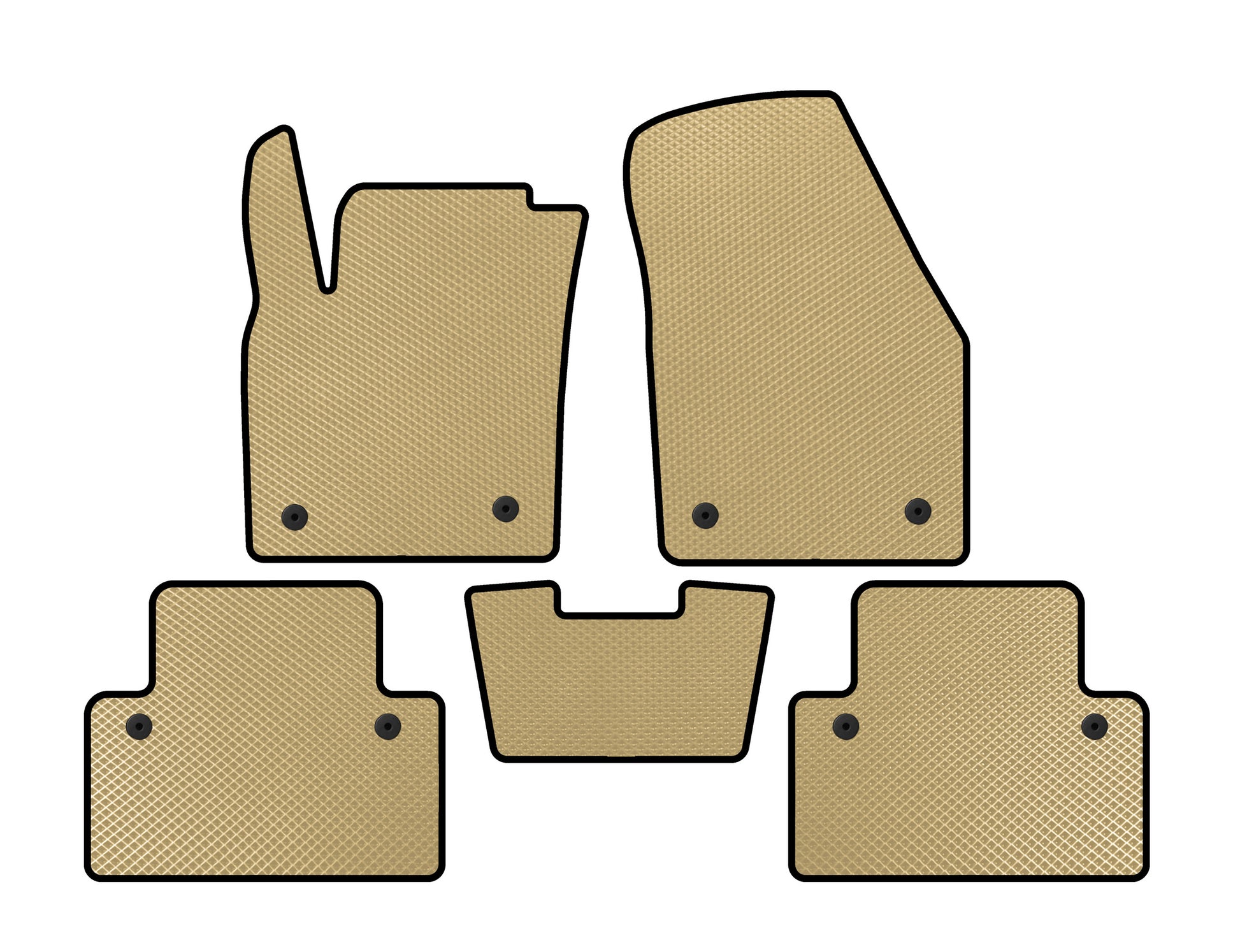 EVA Floor Mats (HB, 3-Door, Beige) for Volvo C30 2006-2012 - image 1