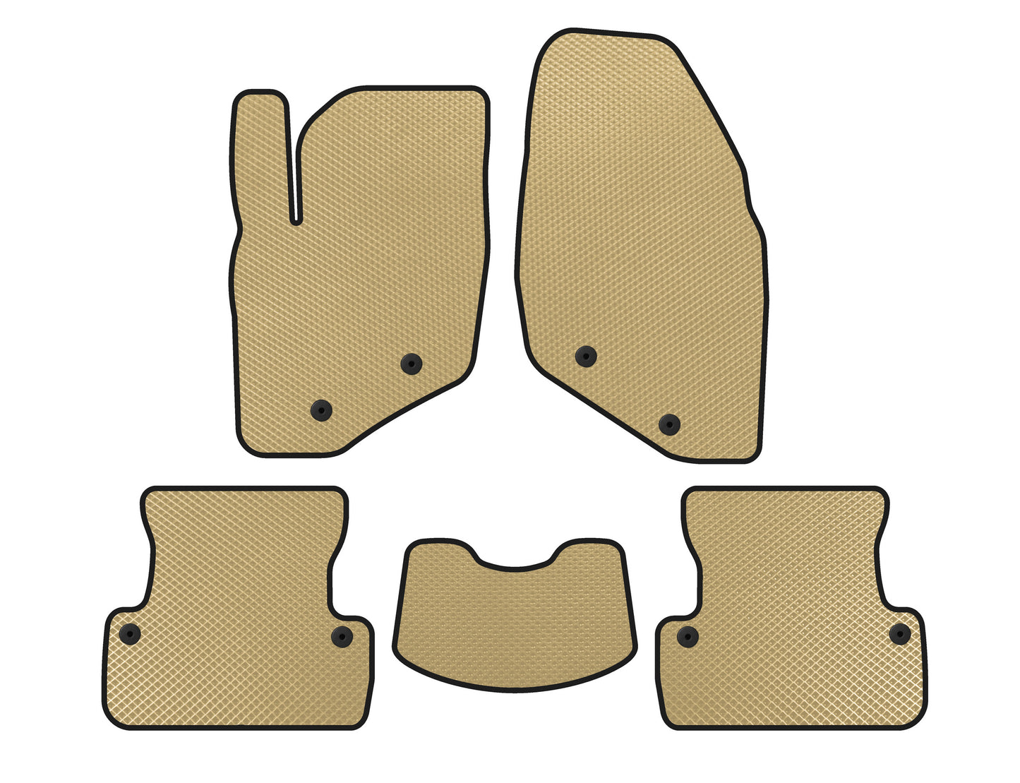 EVA Floor Mats (SD, Beige) for Volvo S60 2000-2009 - image 1