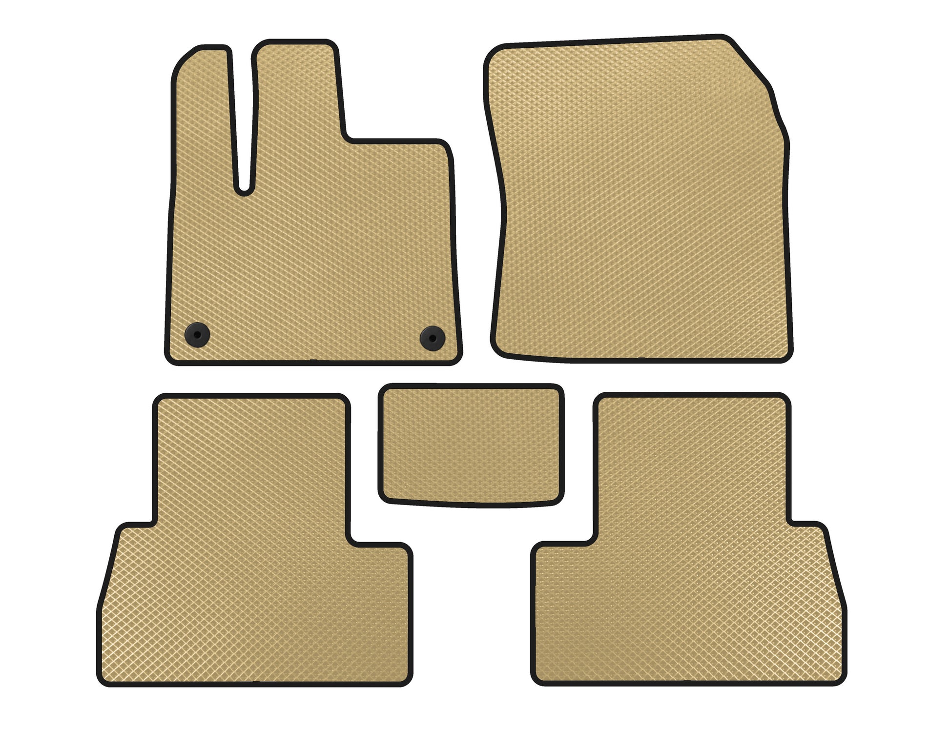 EVA Floor Mats (Long Wheelbase, Beige) for Peugeot Partner/Rifter 2019- - image 1