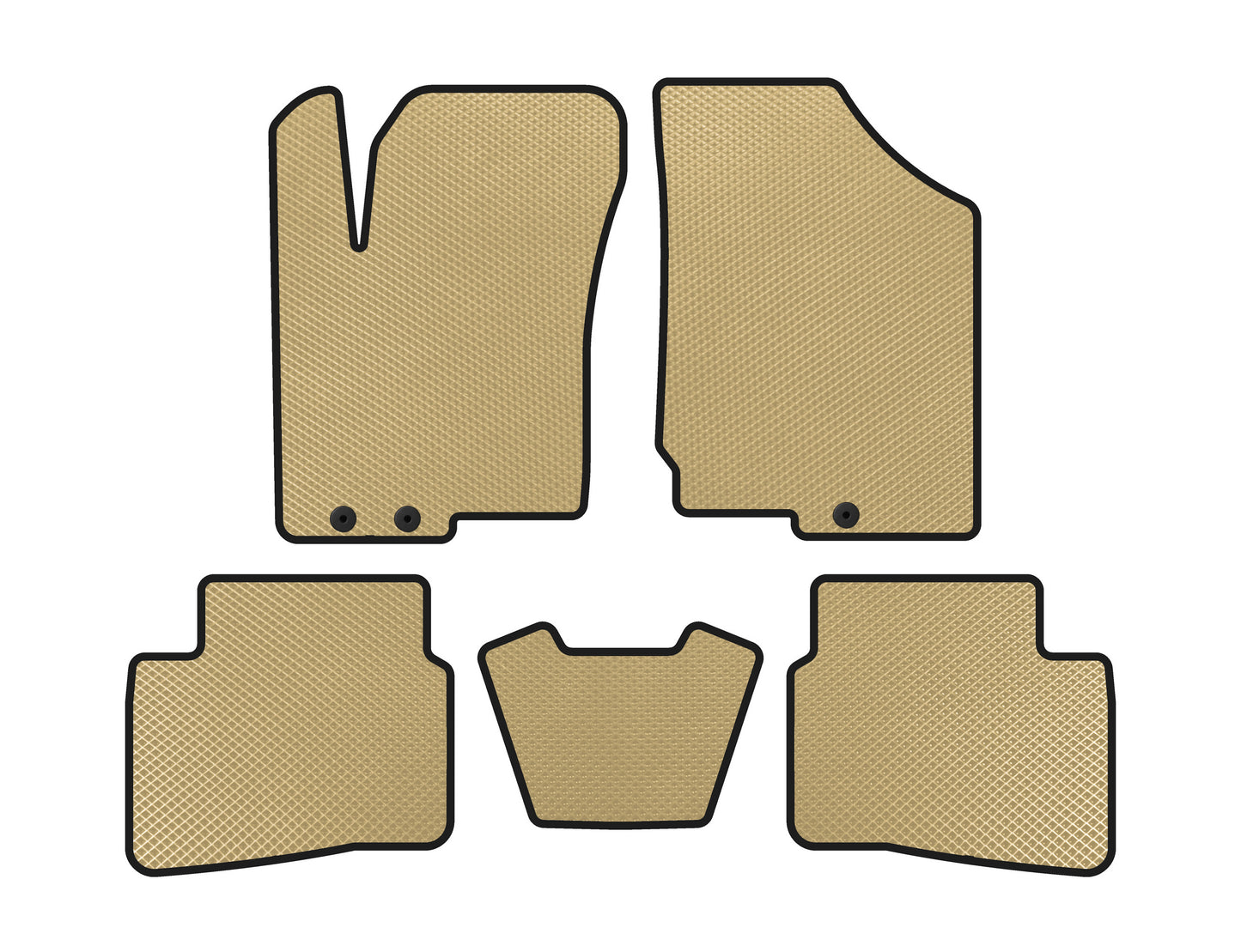 EVA Floor Mats (2008-2012, Beige) for Kia Forte 2008–2024 - image 1