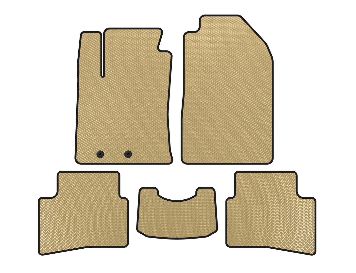 EVA Floor Mats (2017-2019, Beige) for Kia Stonic 2017- - image 1