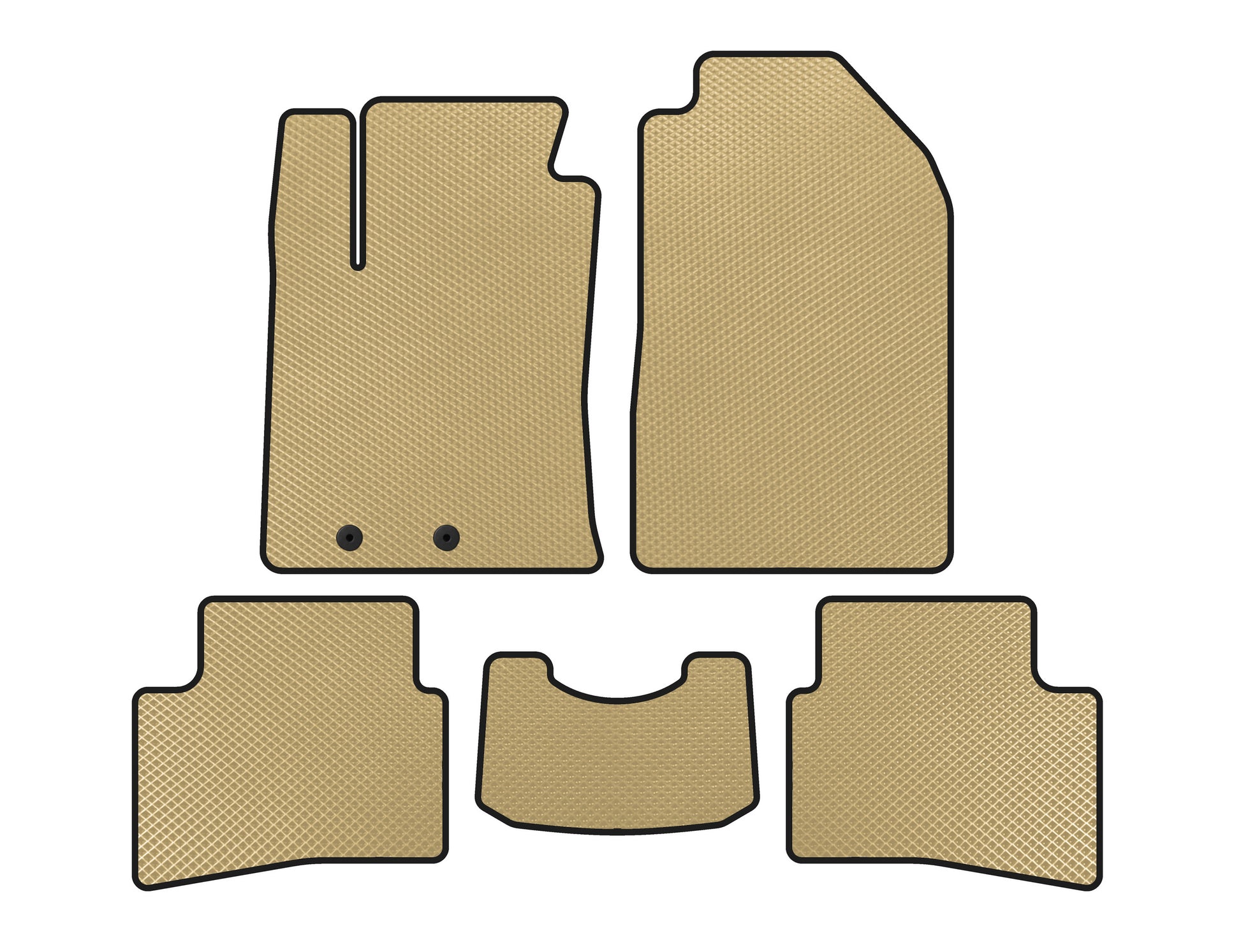 EVA Floor Mats (2017-2019, Beige) for Kia Stonic 2017- - image 1