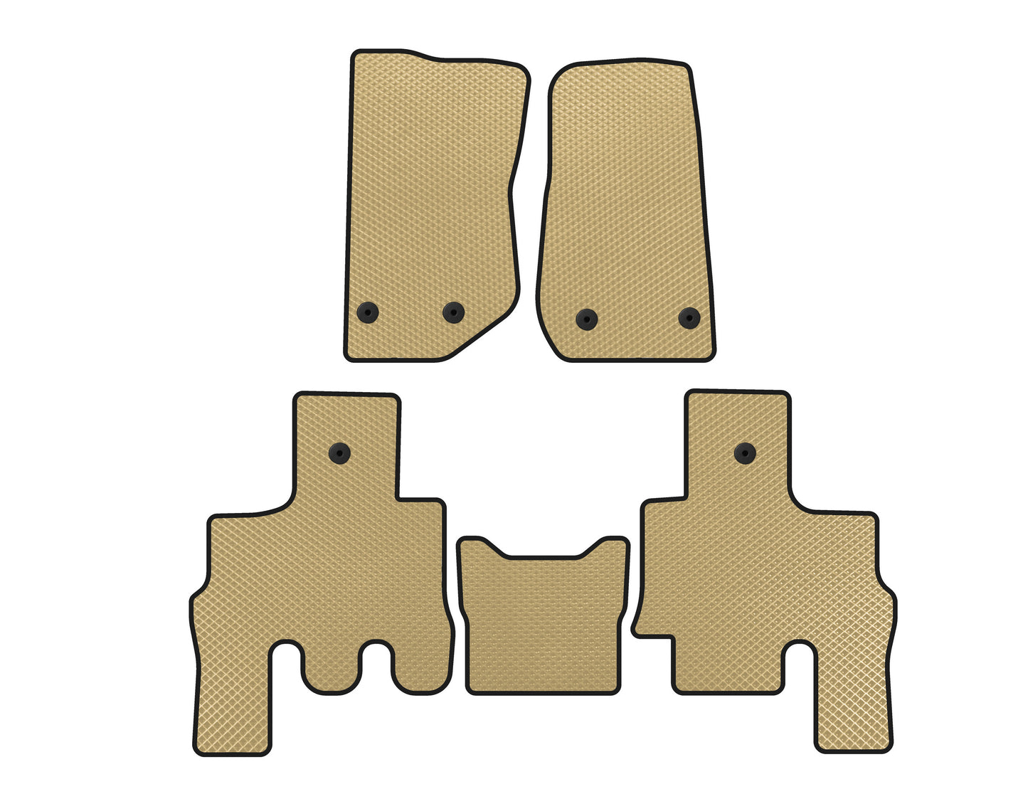 EVA Floor Mats (Beige) for Jeep Wrangler 2007-2017 - image 1