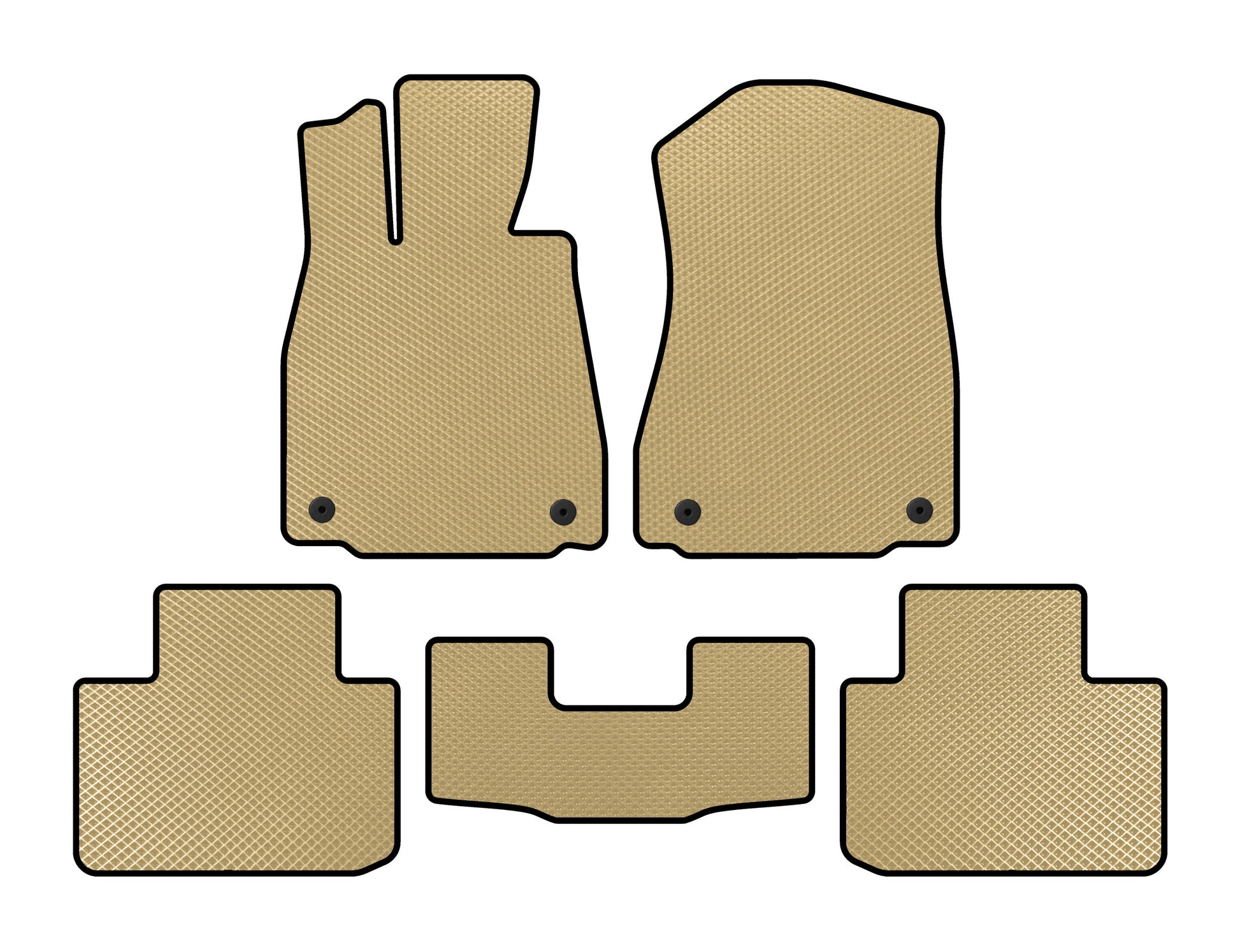 EVA floor mats (SD, Non-4WD, Beige) for Lexus IS 2013- - image 1