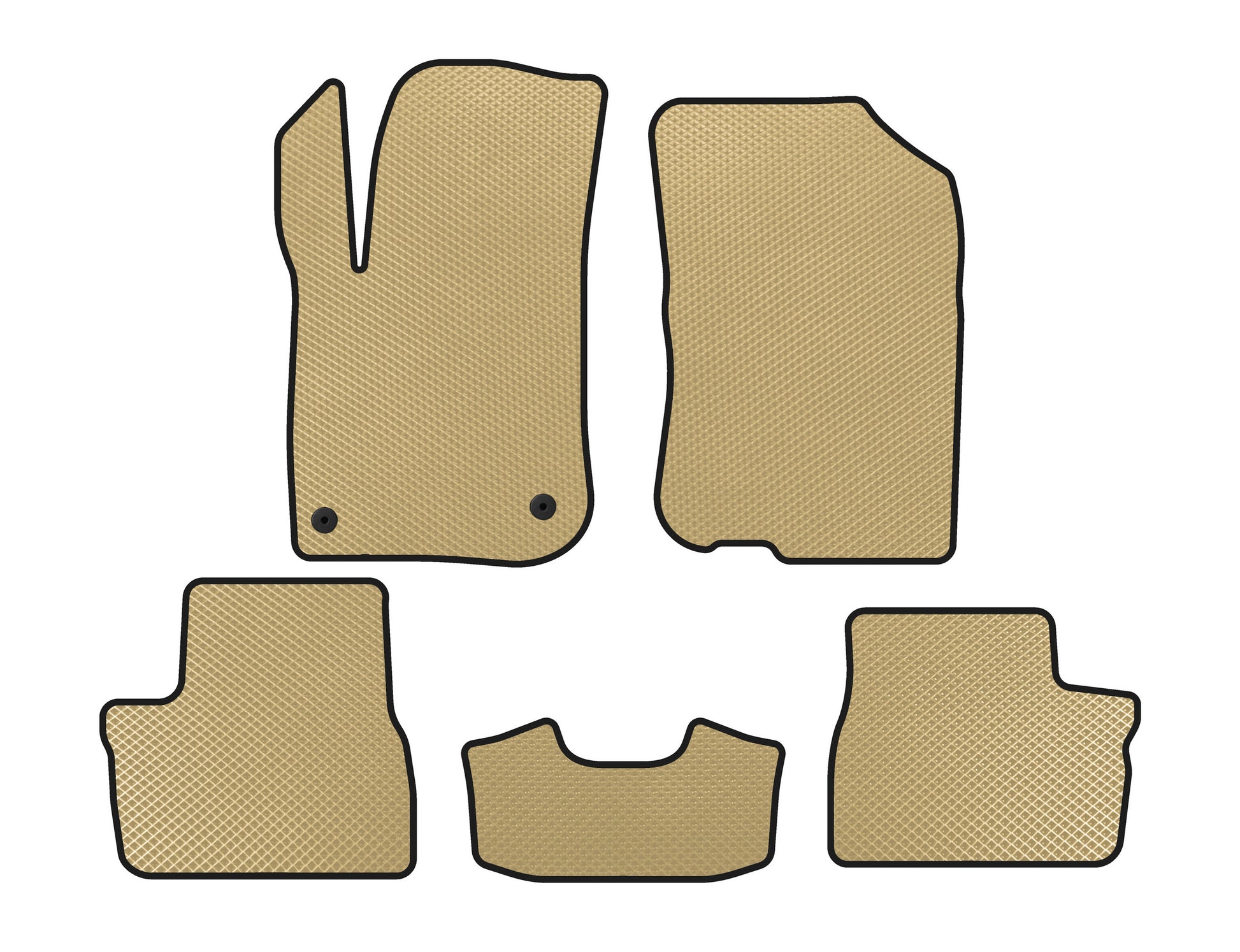 EVA Floor Mats (2015-2019, HB, 5-Door, Beige) for Peugeot 208 2012-2019 - image 1
