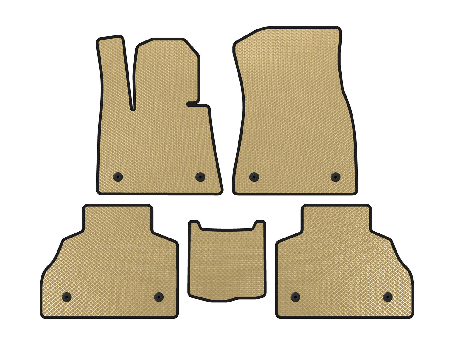 EVA Floor Mats (2 Rows, Beige) for BMW X7 G07 2019- - image 1