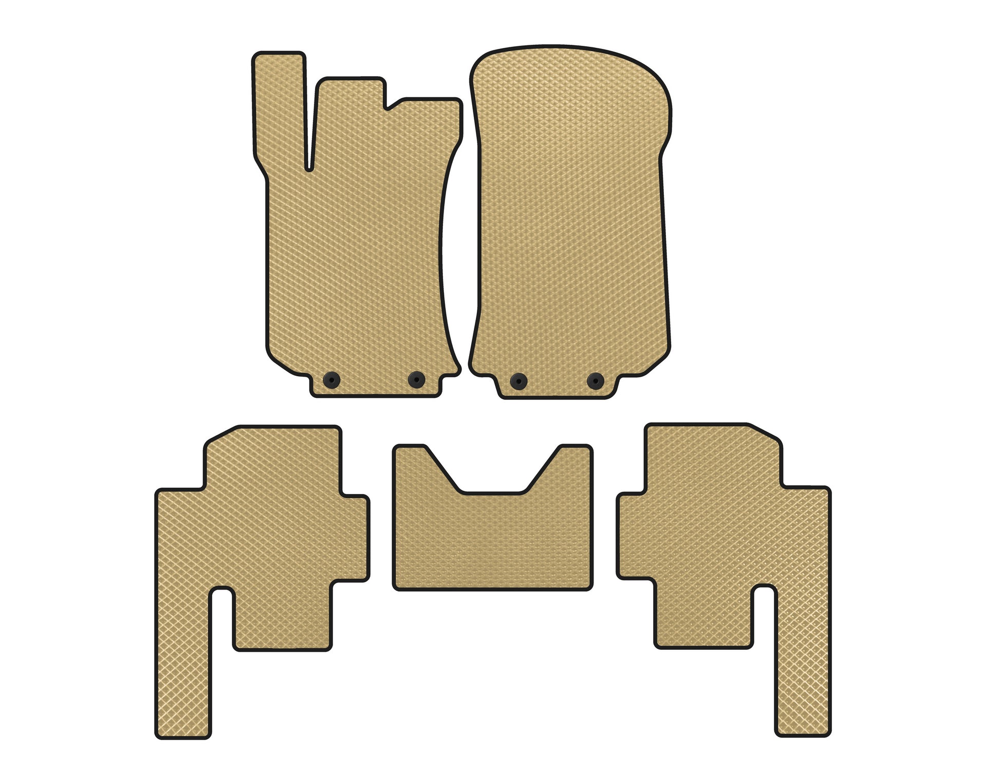 EVA Floor Mats (2 Rows, Beige) for Mercedes R-class W251 2005-2017 - image 1