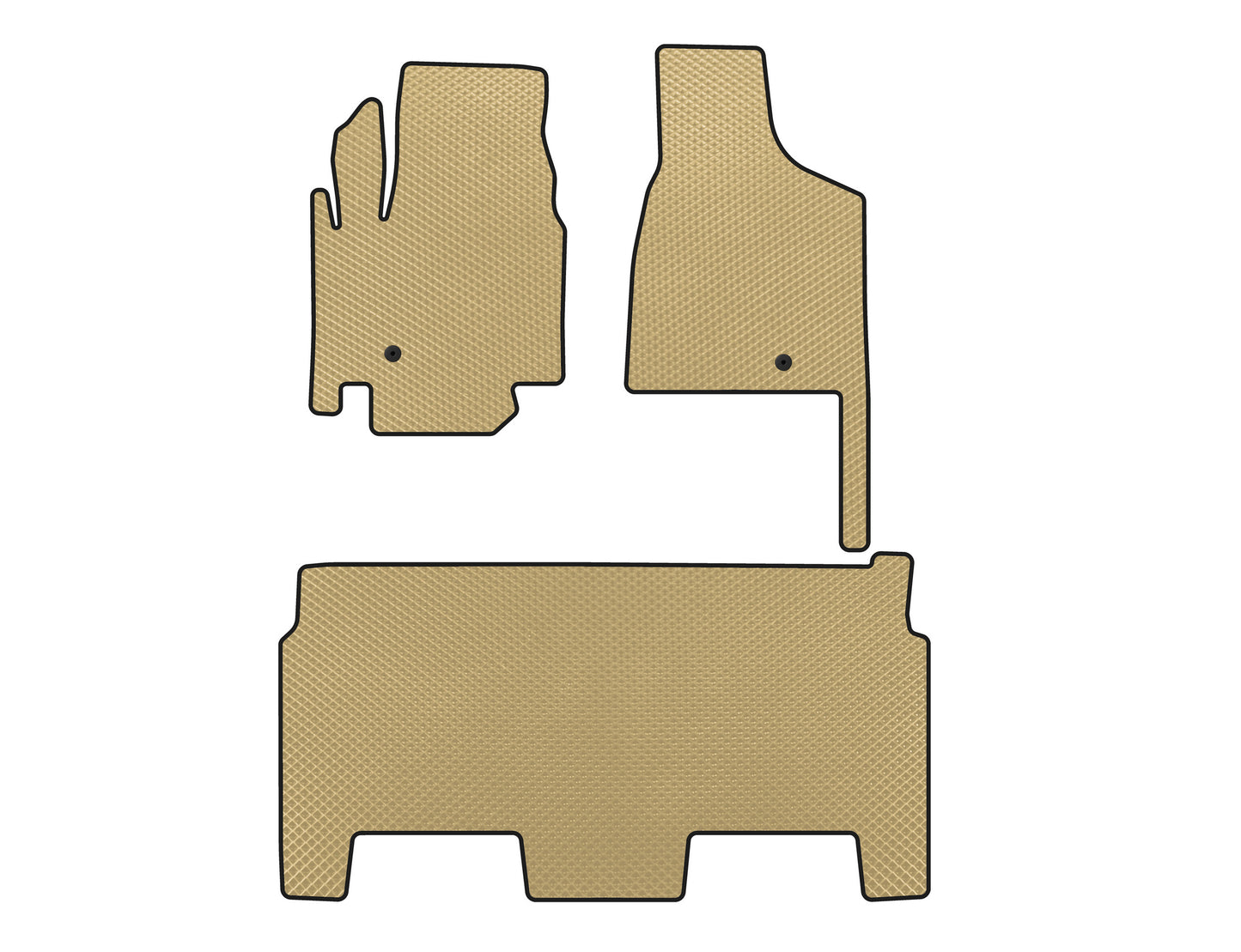 EVA Floor Mats (2008-2020, 8-Seater/Trim SXT, Beige) for Dodge Grand Caravan V 2008-2020 - image 1