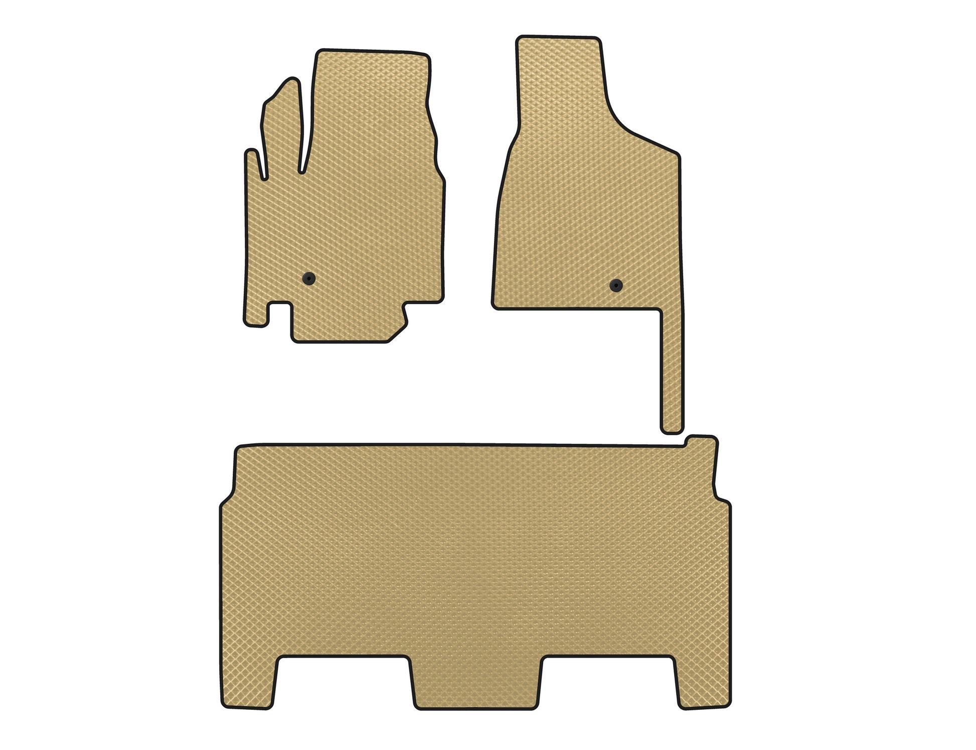 EVA Floor Mats (2008-2020, 8-Seater/Trim SXT, Beige) for Dodge Grand Caravan V 2008-2020 - image 1