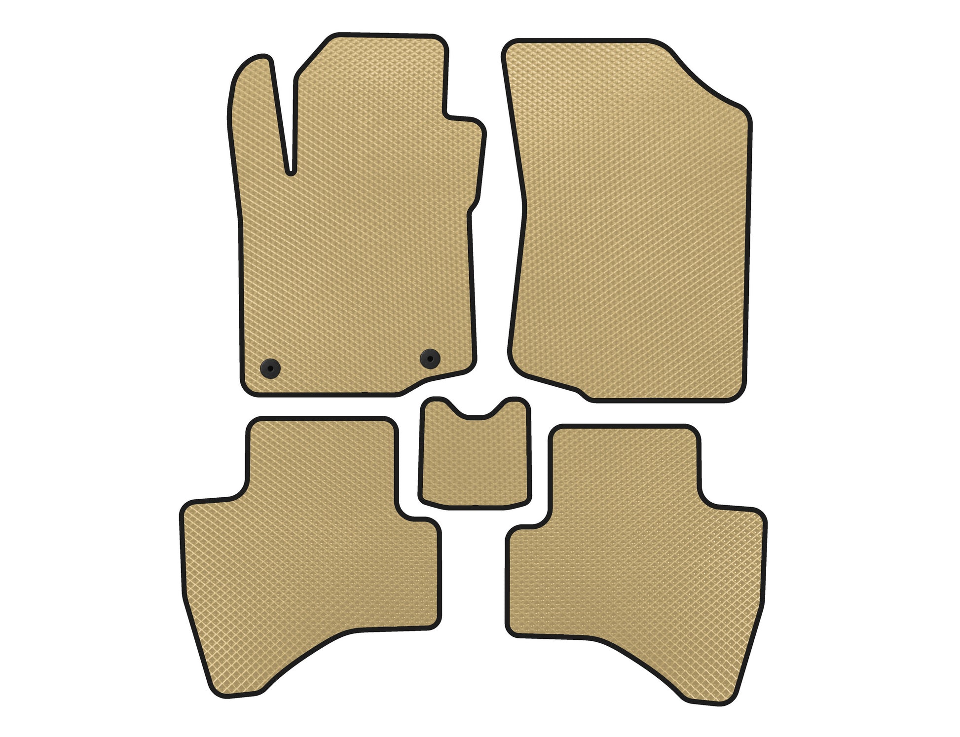 EVA Floor Mats (HB, Beige) for Peugeot 107 2005-2014 - image 1