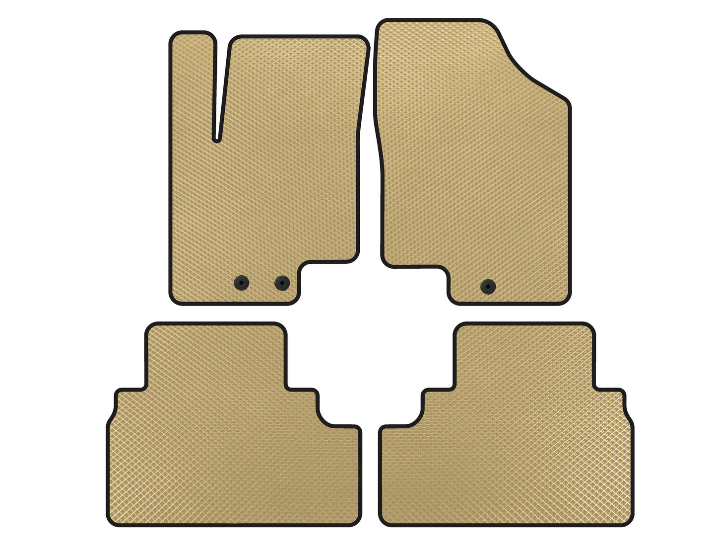 EVA Floor Mats (Beige) for Kia Venga 2010-2019 - image 1