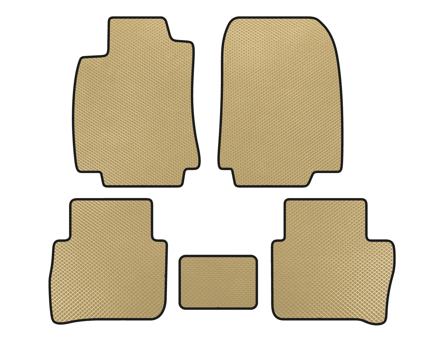EVA Floor Mats (HB, Beige) for Nissan Tiida 2011-2014 - image 1