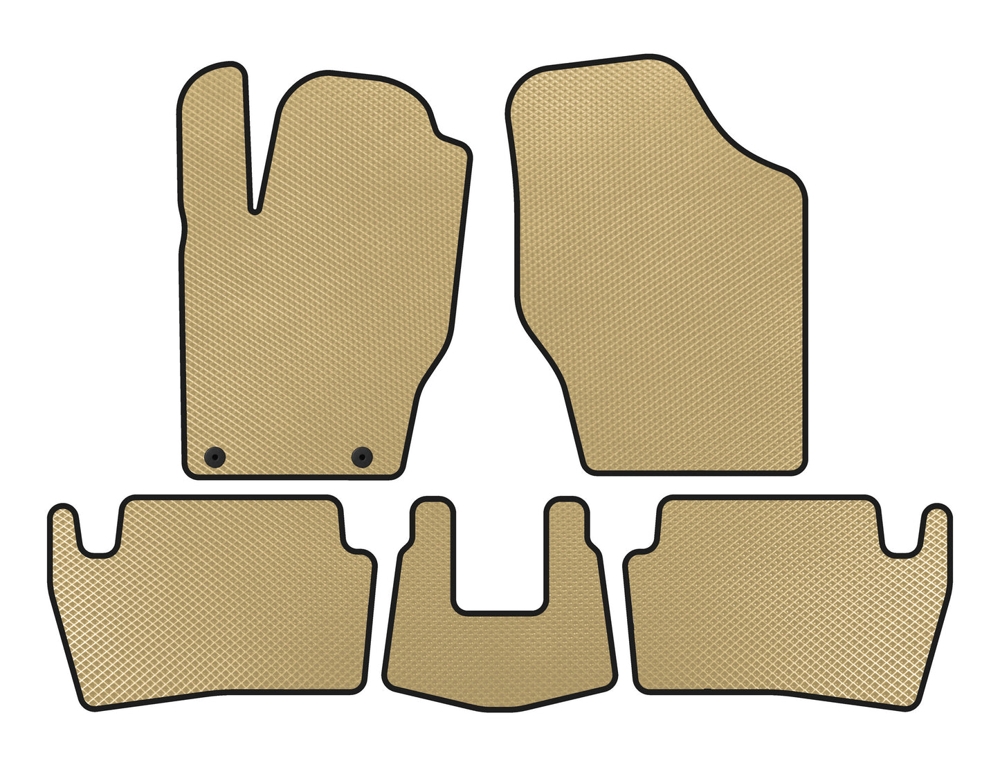 EVA Floor Mats (2001-2005, HB, 5-Door, Beige) for Peugeot 307 2001-2008 - image 1