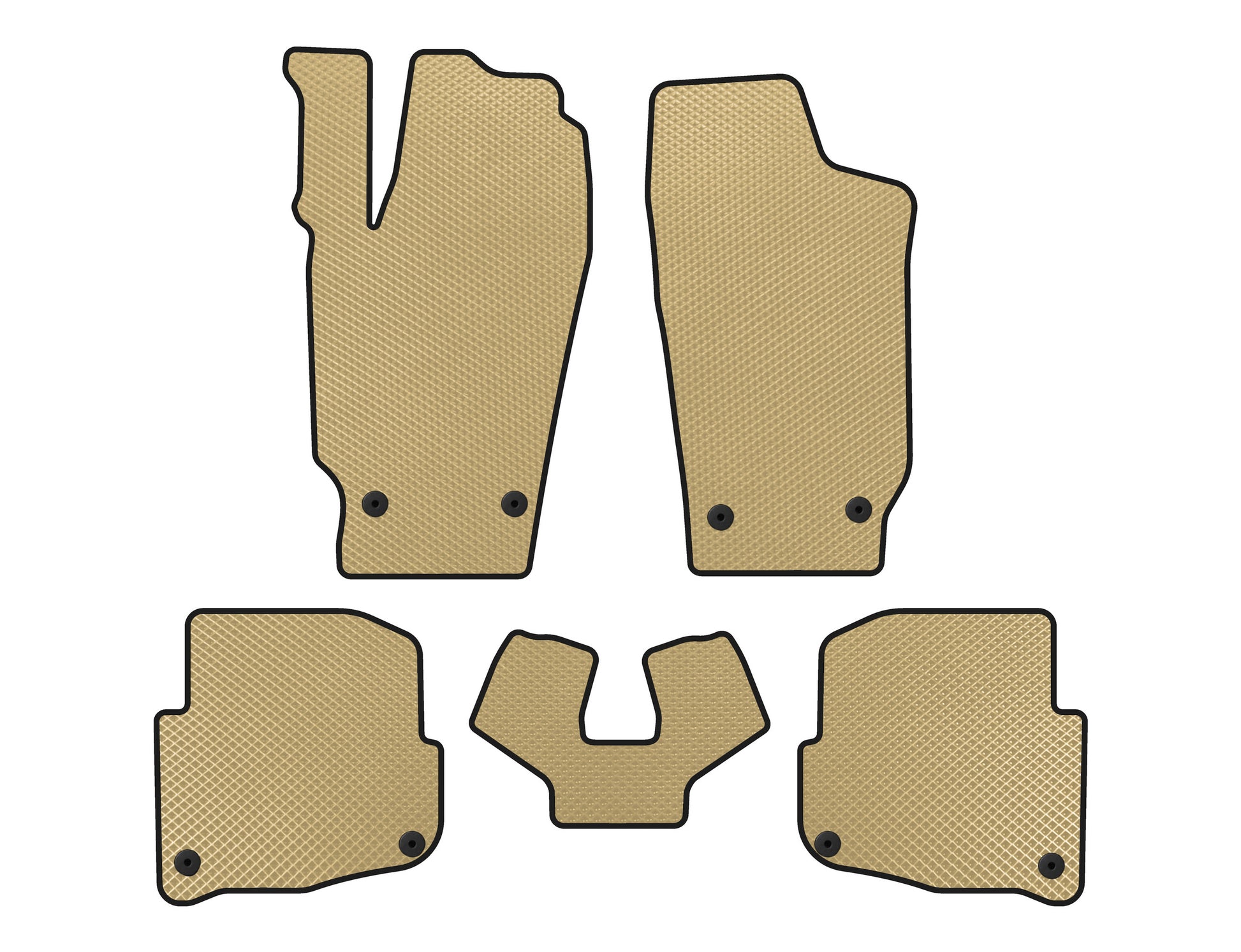 EVA Floor Mats (SD, Beige) for Skoda Fabia 2000-2007 - image 1