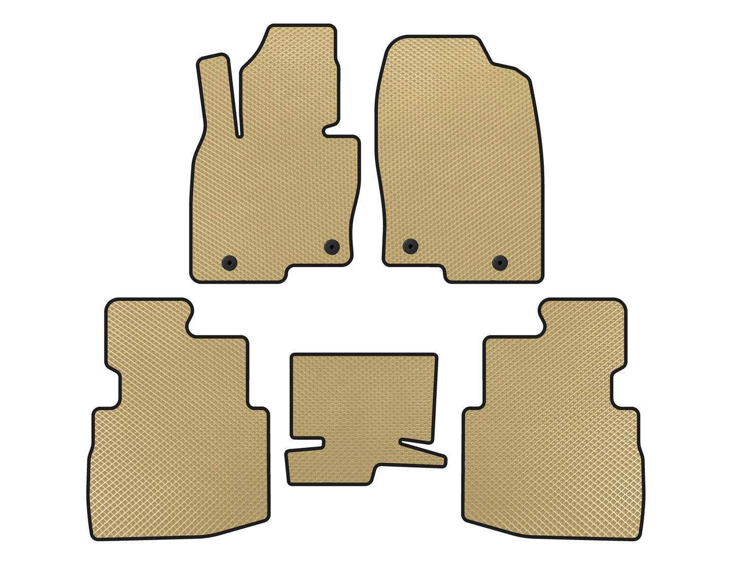 EVA Floor Mats (2 Rows, 7-Seater, Beige) for Mazda CX-9 2017- - image 1