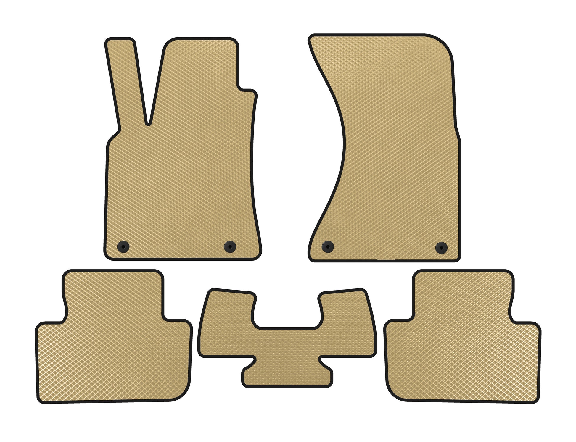 EVA Floor Mats (2014-2018, Beige) for Porsche Macan 2014-2024 - image 1