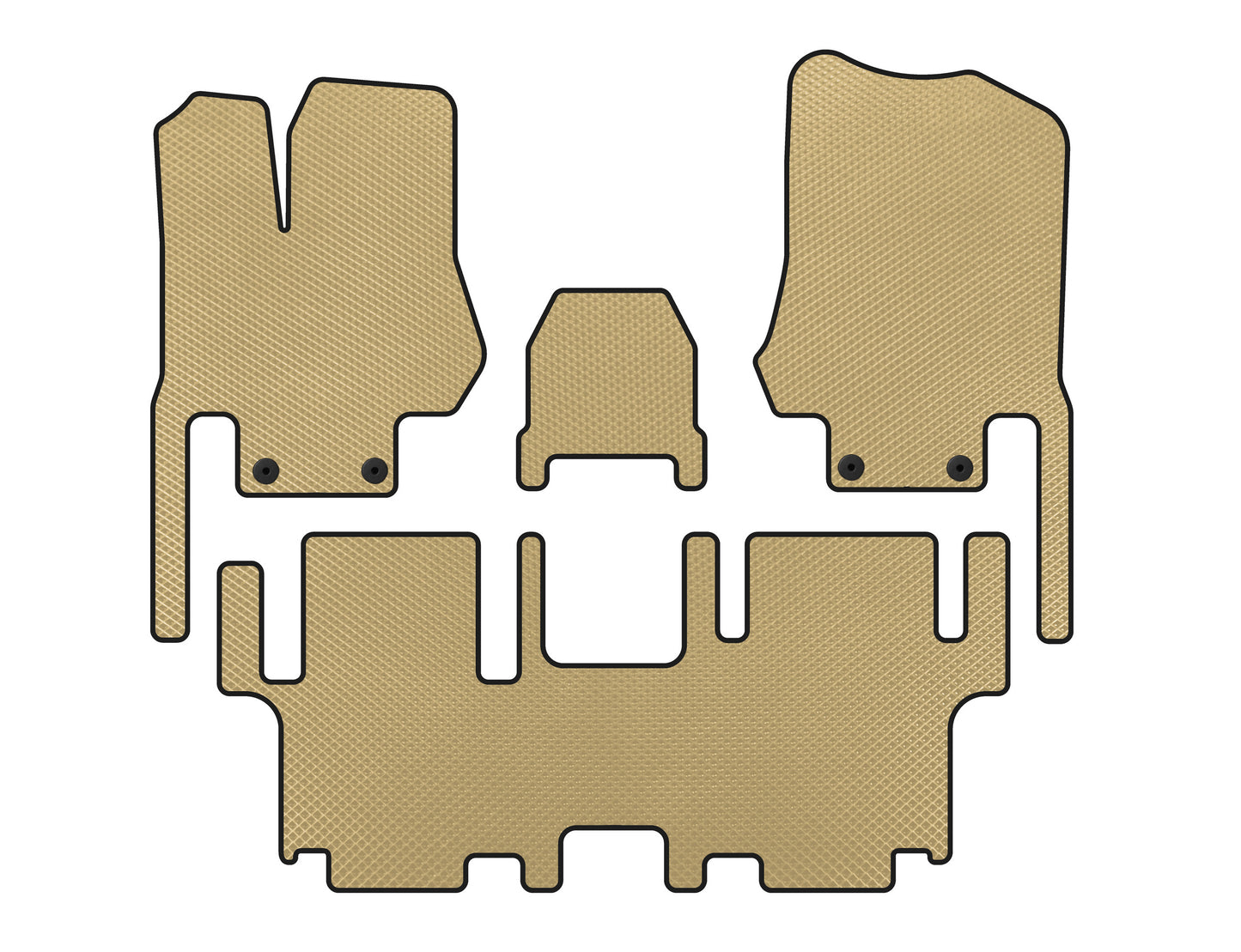 EVA mats (2 rows, 7-seater, Beige) for Nissan Quest 2011-2017 - image 1