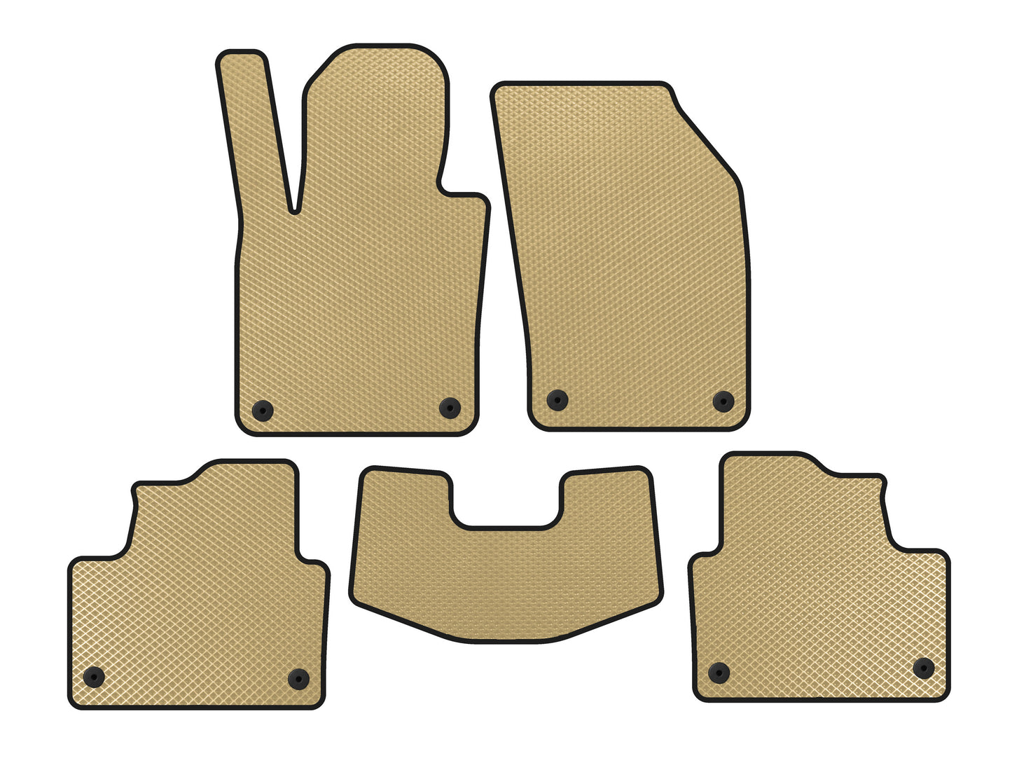 EVA Floor Mats (Beige) for Volvo S60 2019- - image 1