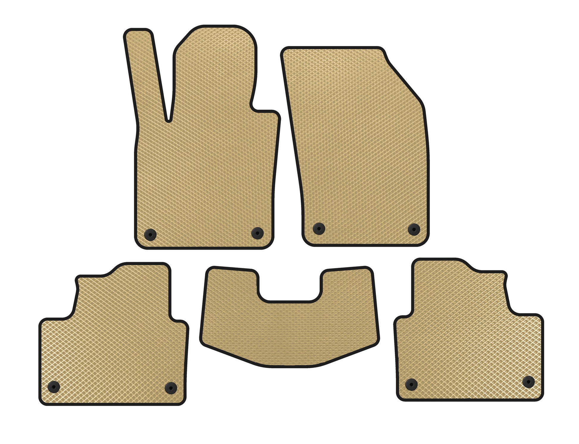 EVA Floor Mats (Beige) for Volvo S60 2019- - image 1