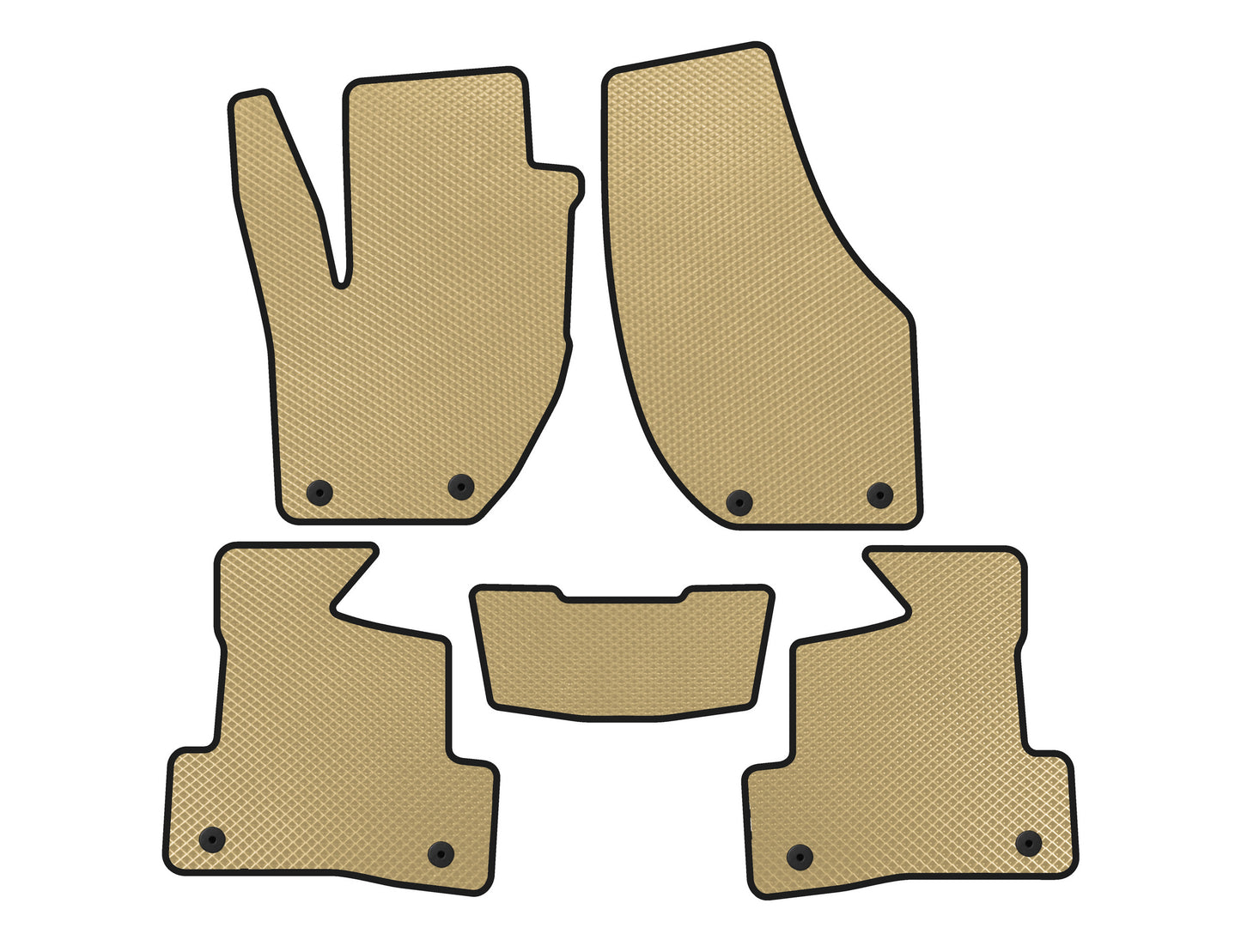 EVA Floor Mats (2016+, HB, Beige) for Volvo V40 2012- - image 1