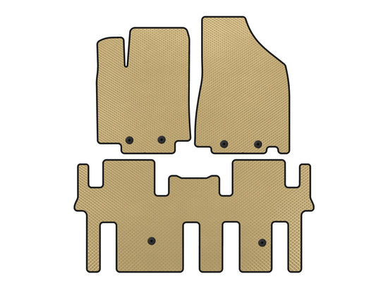 EVA Floor Mats (2 Rows, Beige) for Nissan Pathfinder R52 2012-2021 - image 1