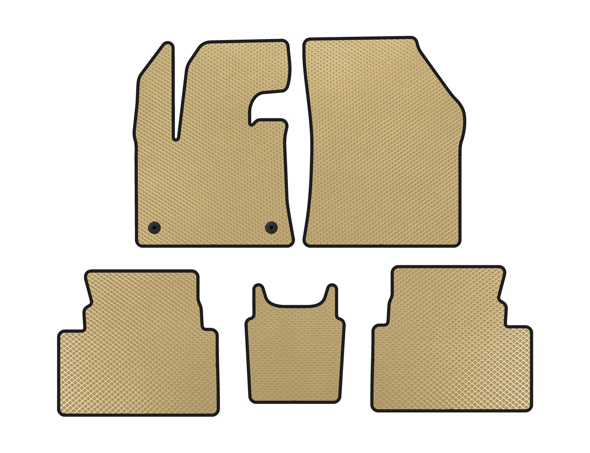 EVA Floor Mats (Floor-Mounted Accelerator, Beige) for Citroen C5 Aircross 2017- - image 1