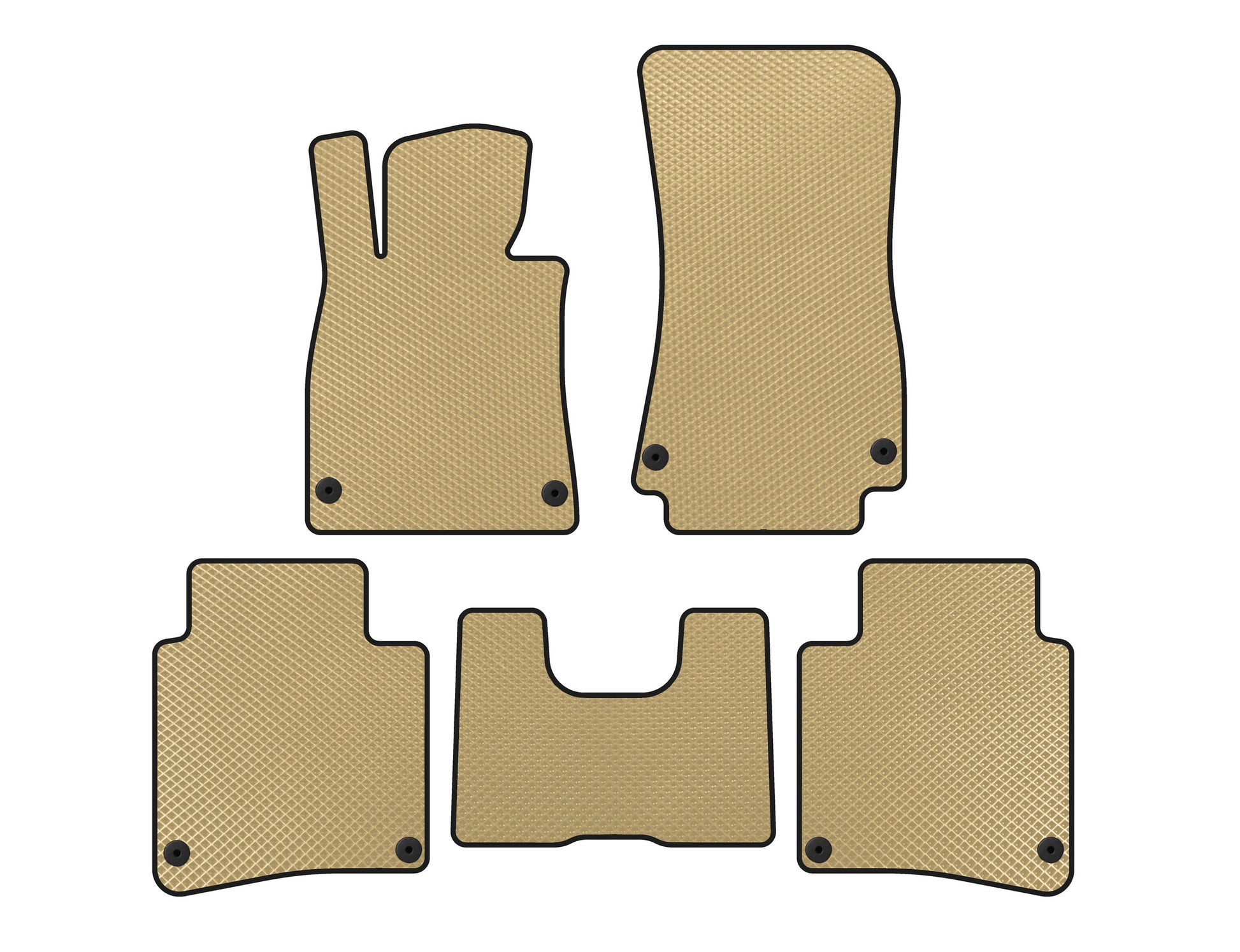 EVA Floor Mats (2017-2020, SD, Long Wheelbase, Beige) for Mercedes S-сlass W222 2013-2020 - image 1