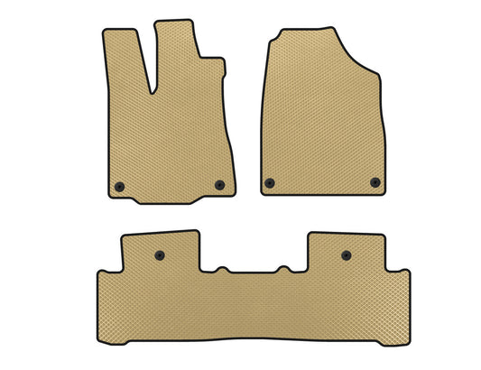 EVA Floor Mats (2 Rows, Beige) for Acura MDX 2013-2020 - image 1