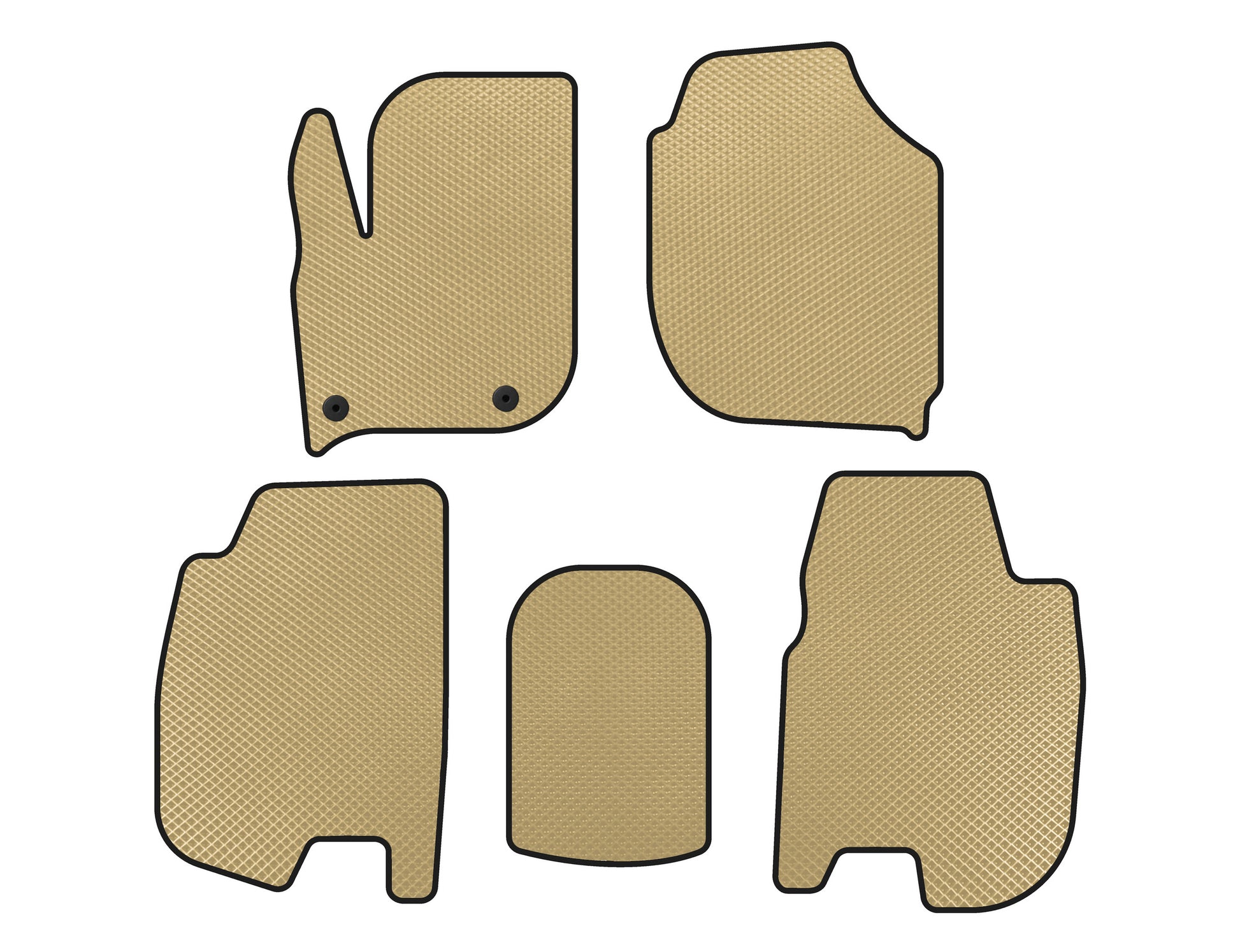 EVA Floor Mats (HB, Beige) for Honda FIT/Jazz 2014- - image 1