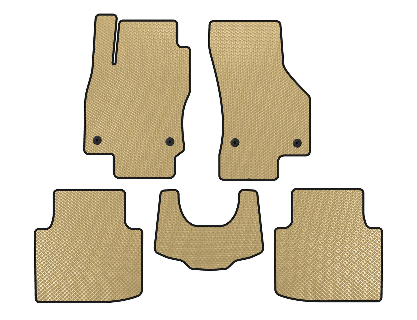 EVA Car Mats (with Paw, Beige) for Skoda Superb 2015-2024 - image 1