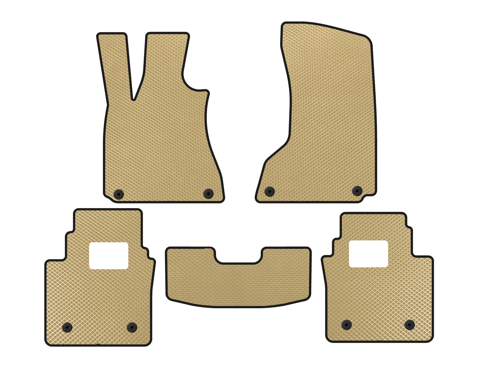 EVA Floor Mats (SD, Beige) for Maserati Quattroporte 2013-2023 - image 1