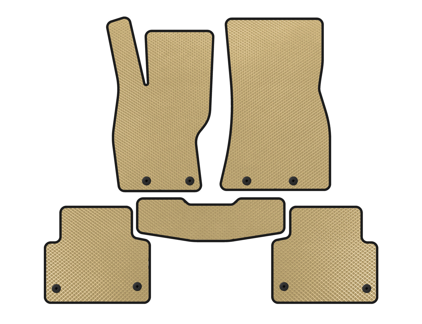 EVA Floor Mats (2011-2016, SD, Beige) for Jaguar XF 2009-2016 - image 1