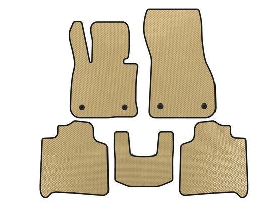 EVA Floor Mats (For F46, 2 Rows, Beige) for BMW 2 Series Active Tourer F45/46 2014-2021 - image 1