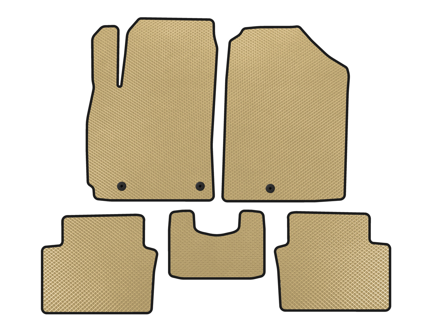 EVA Floor Mats (Coupe, Beige) for Hyundai Veloster 2018-2022 - image 1