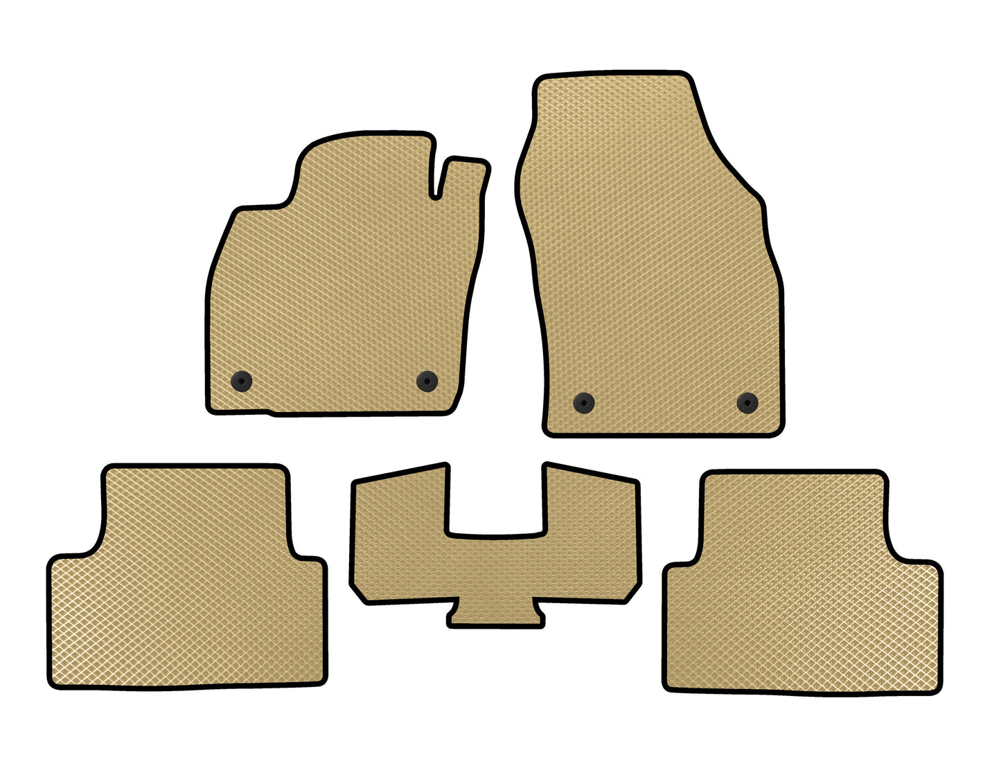 EVA Floor Mats (Beige) for Volkswagen T-Cross 2019- - image 1