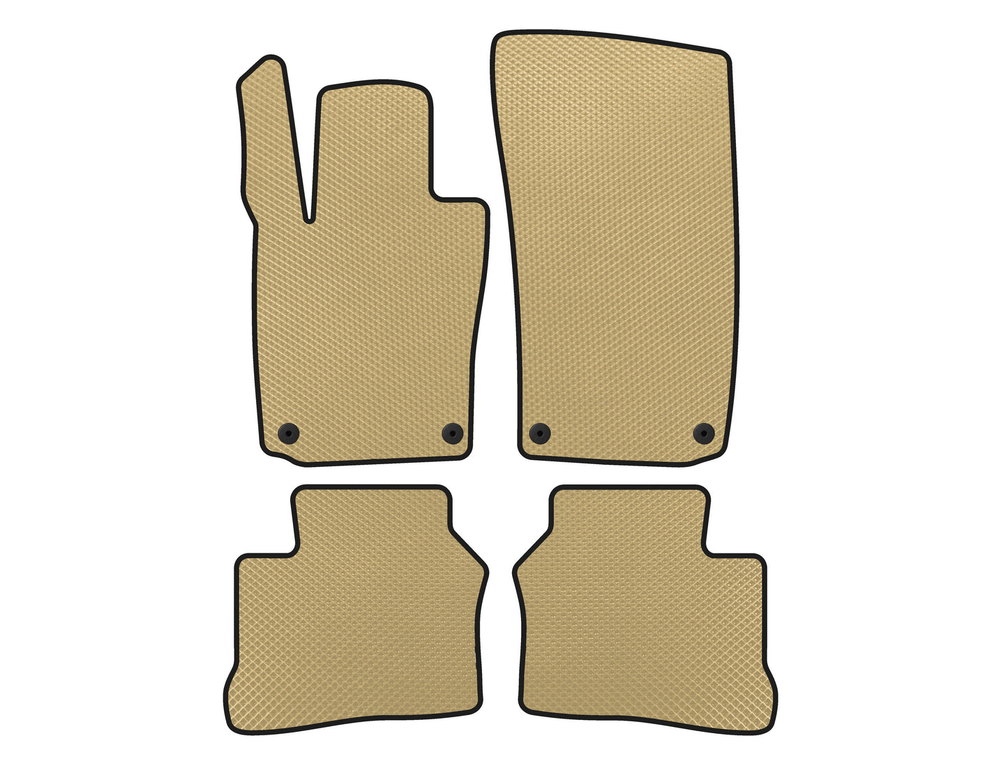 EVA Floor Mats (2009-2013, Coupe, 4-Door, Beige) for Porsche Panamera 2009-2016 - image 1